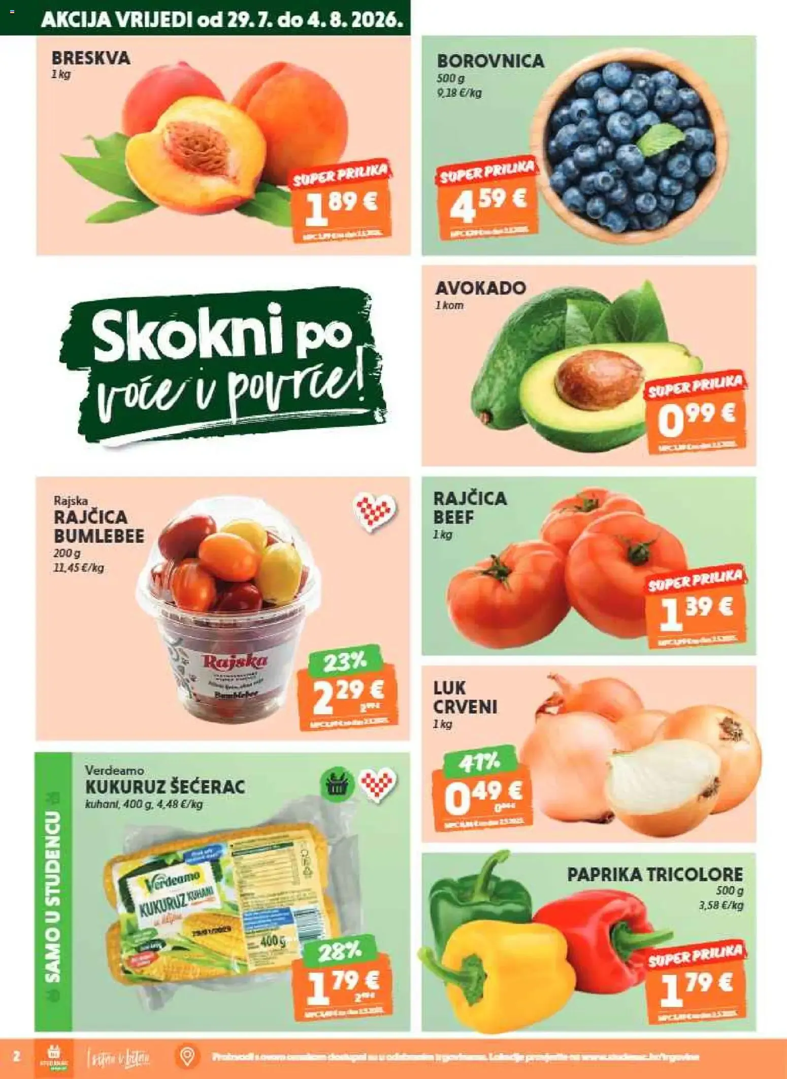 Katalog Studenac Market: Tjedna Akcija od 29. srpnja do 11. kolovoza 2026. - Pregled Stranica 2