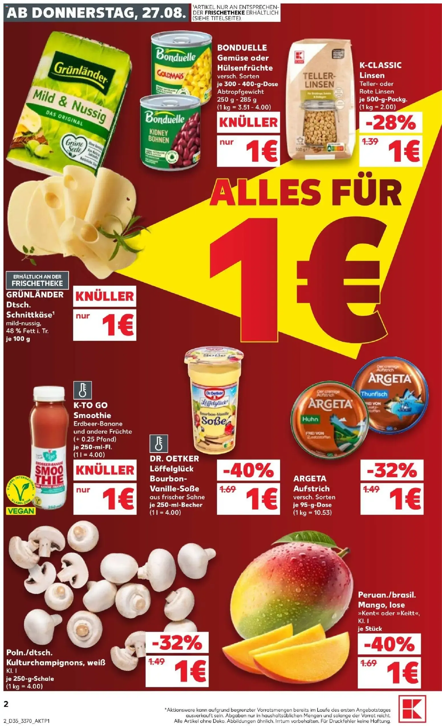 Kaufland Prospekt vom 27.08.2026 – Angebote online von 27. August bis 2. September 2026 - Prospekt seite 2