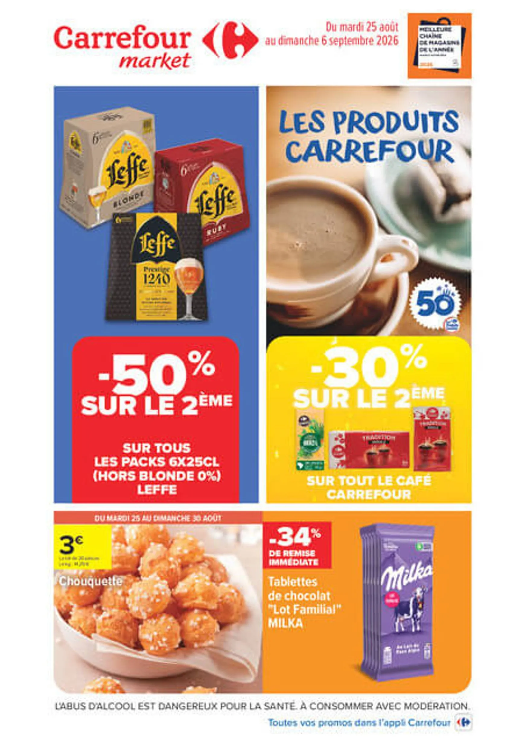 Current Carrefour Market leaflet valid from du mardi 25/08/2026 to du dimanche 06/09/2026 du 25 août au 6 septembre 2026 - Catalogue page 1
