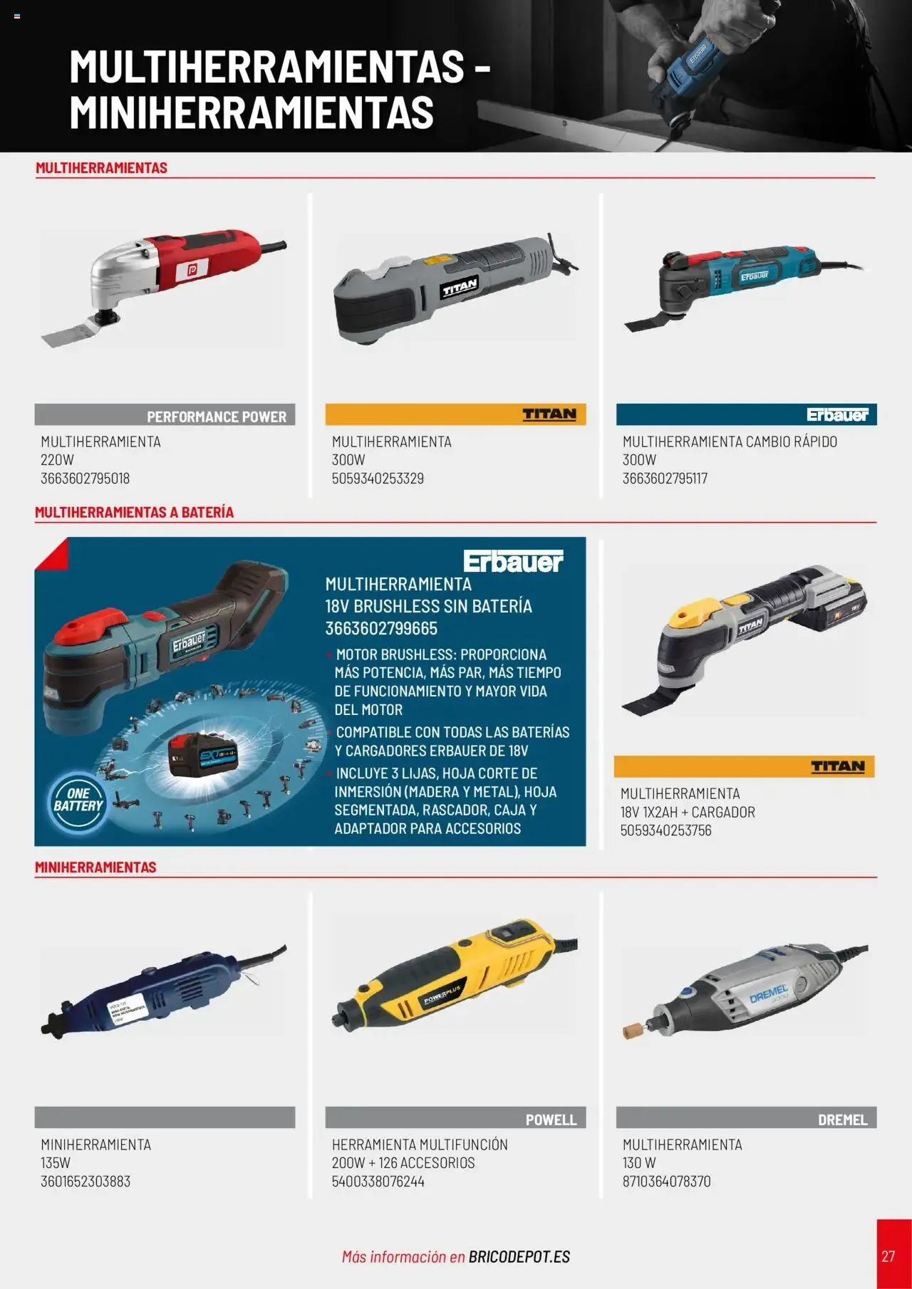 Catálogo de BRICO DEPOT CATÁLOGO HERRAMIENTAS 2025 1 de abril al 31 de diciembre 2026 - Página 27