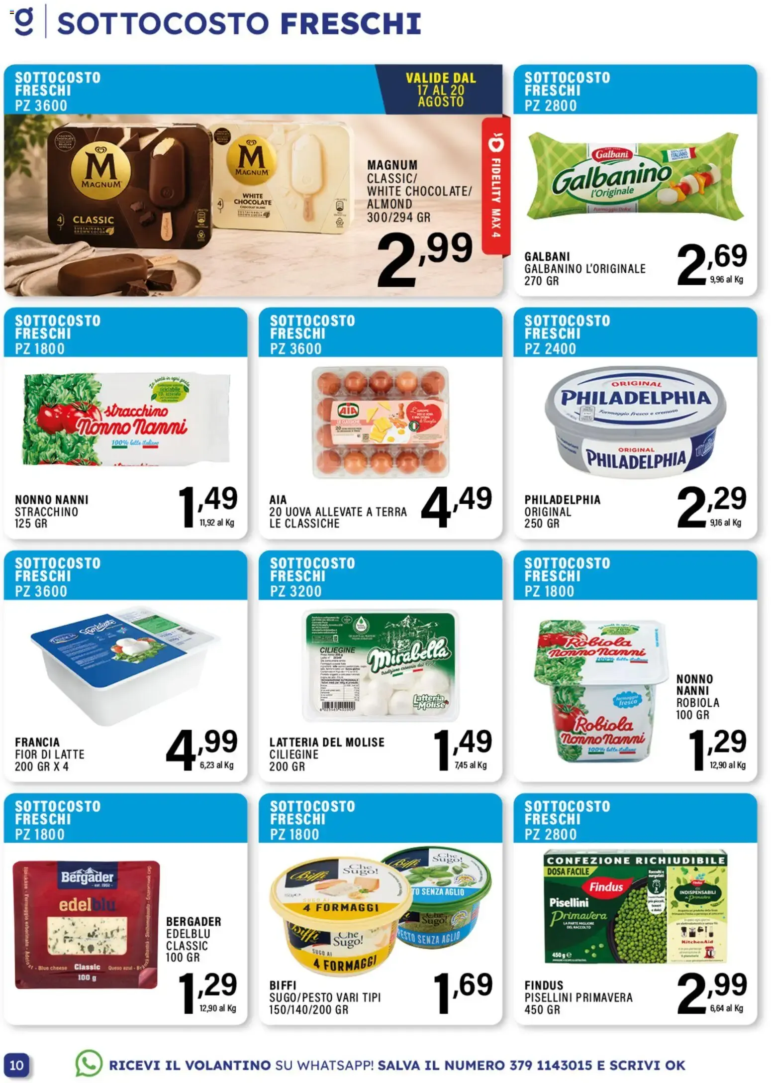GECOP SUPERMERCATI - SOTTO COSTO FRESCHI da 10 agosto a 23 agosto di 2026 - Pagina del volantino 10