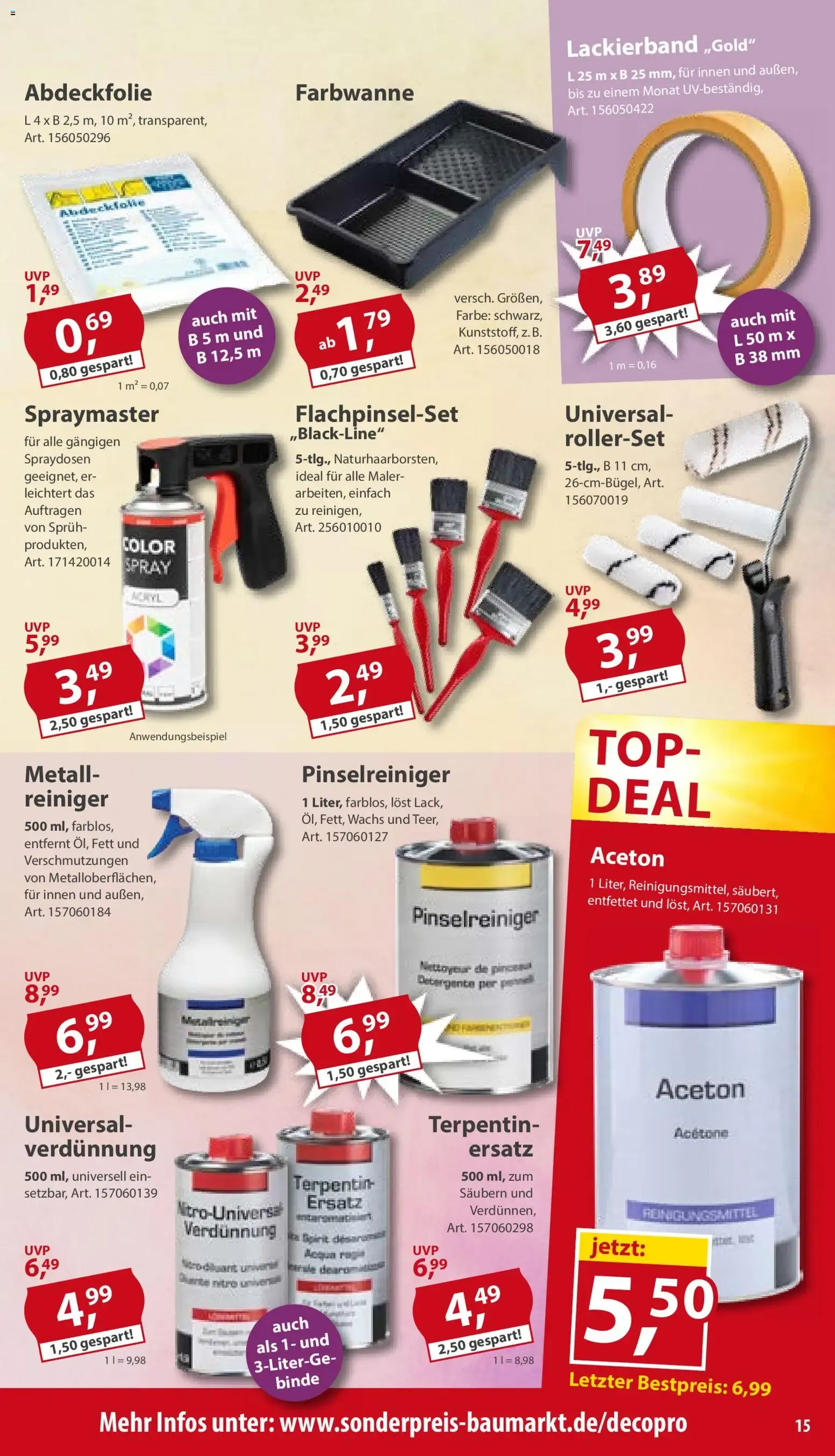 Sonderpreis Baumarkt Prospekt (ab 27.06.2026) zum Blättern von 27. Juni bis 3. Juli 2026 - Prospekt seite 15