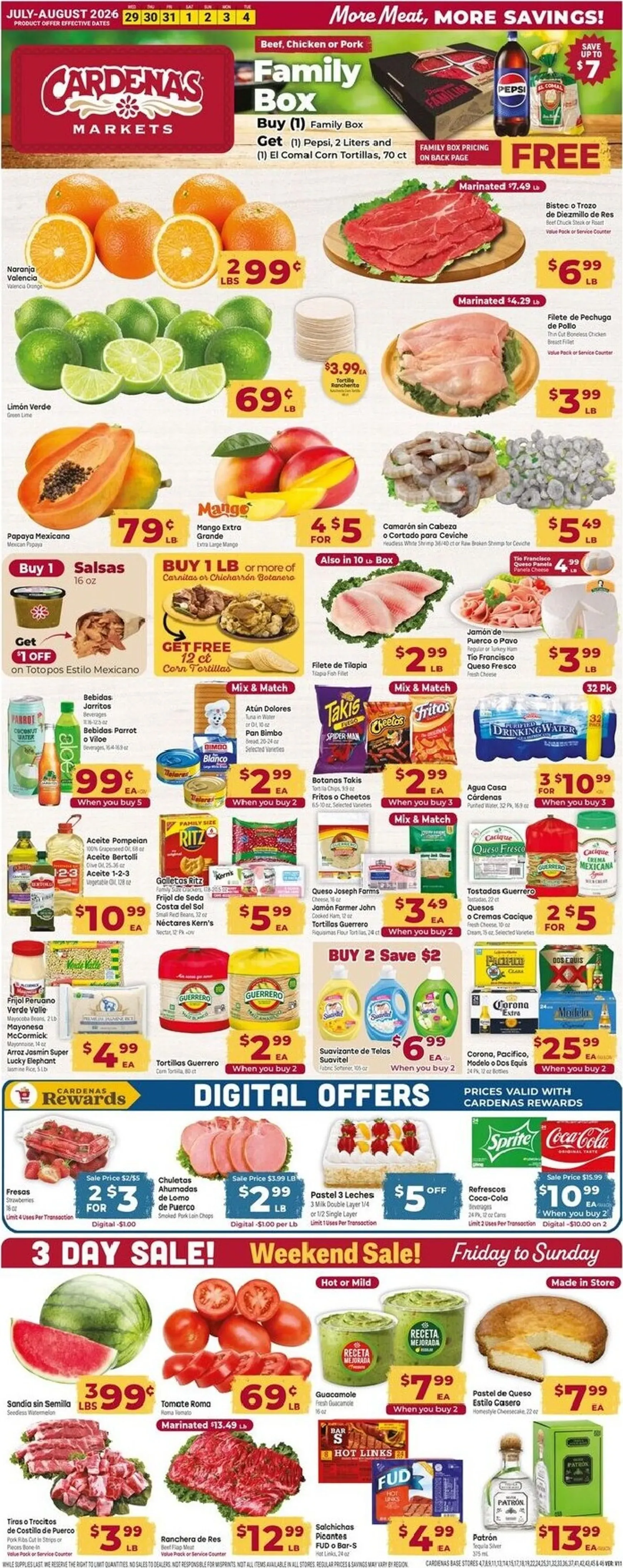 Current Cardenas Markets leaflet valid from Wednesday 07/29/2026 to Tuesday 08/04/2026