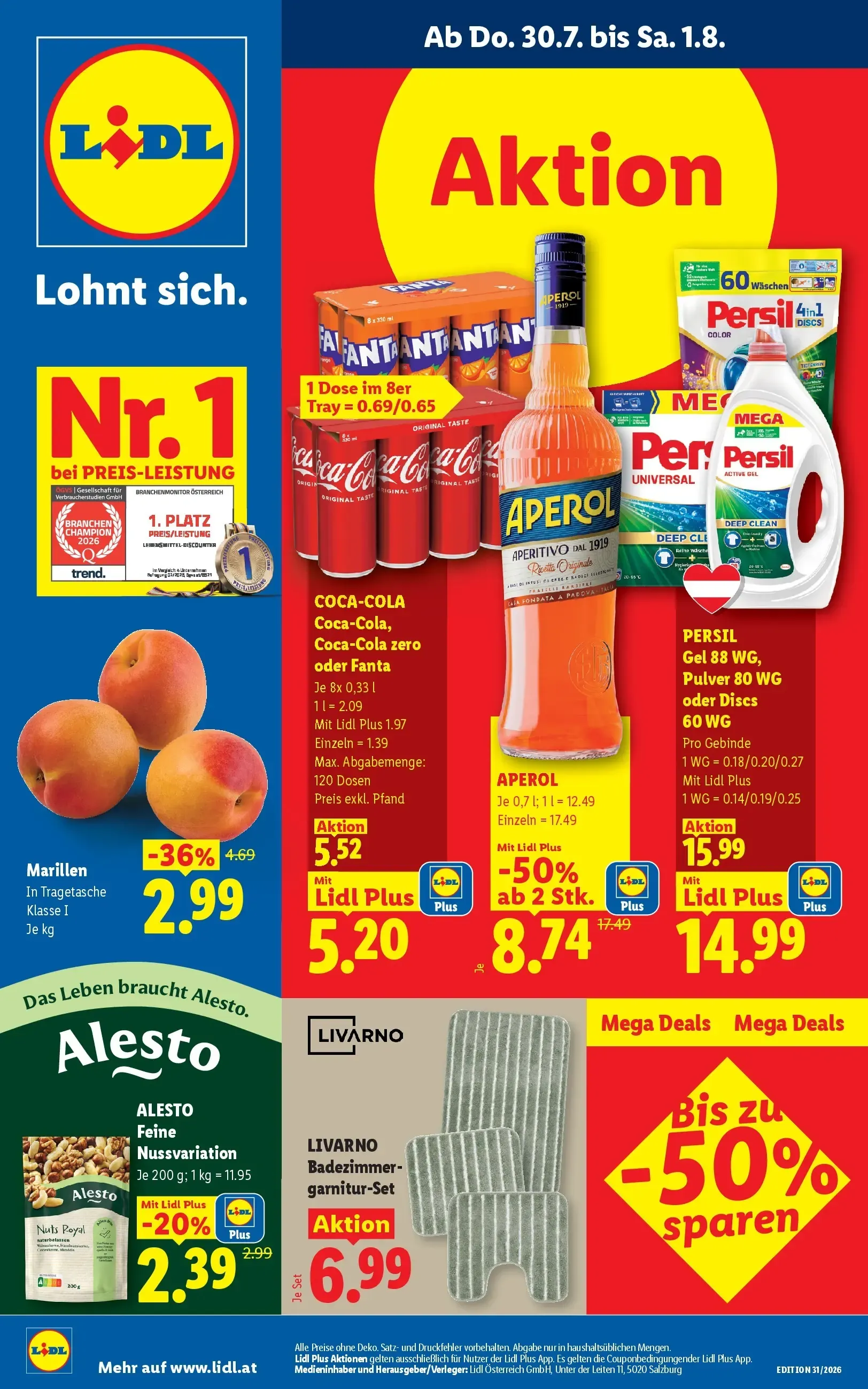 Lidl Aktion von 30. Juli bis 1. August 2026 - Flugblätt seite  1