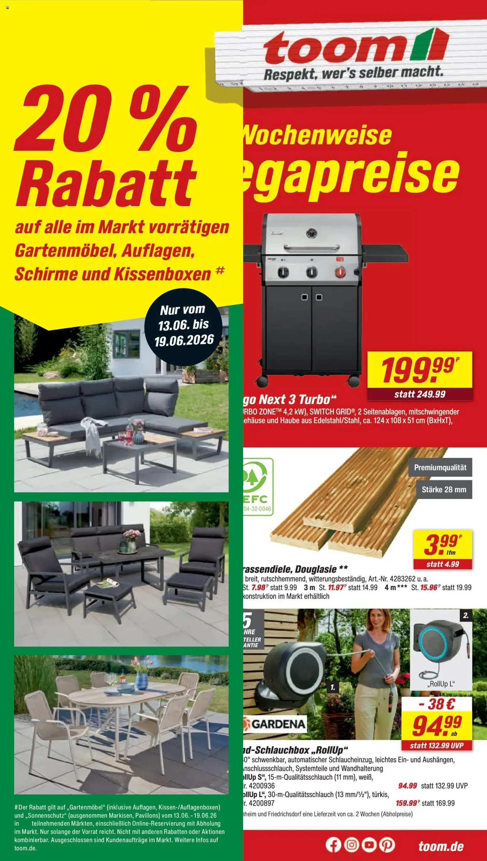 Toom Baumarkt Prospekt vom 13.06.2026 – Angebote online von 13. Juni bis 19. Juni 2026 - Prospekt seite 1
