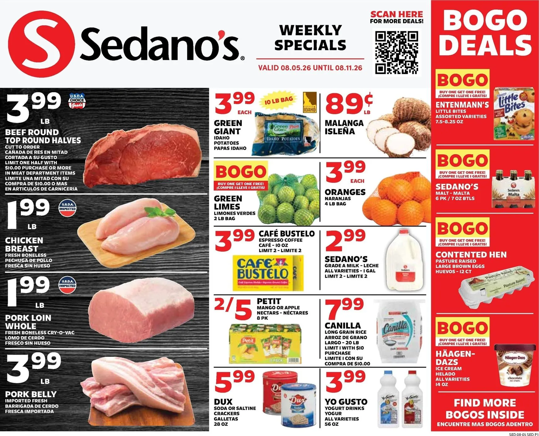 Weekly ad Current Sedano's leaflet valid from Wednesday 08/05/2026 to Tuesday 08/11/2026 from August 5 to August 11 2026 - Page 1