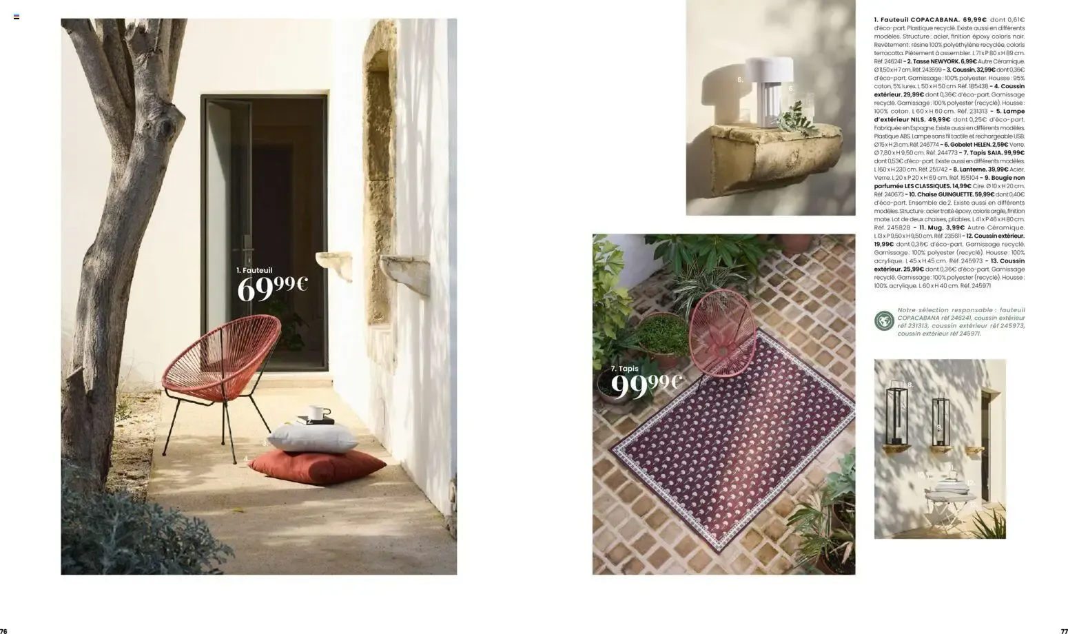 Maisons du Monde - Itinéraire Estival Collection Printemps - Été 2026 du 16 février au 1 septembre 2026 - Catalogue page 39