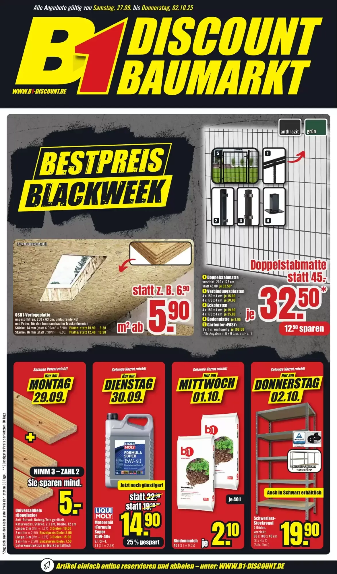 B1 Discount Baumarkt Prospekt