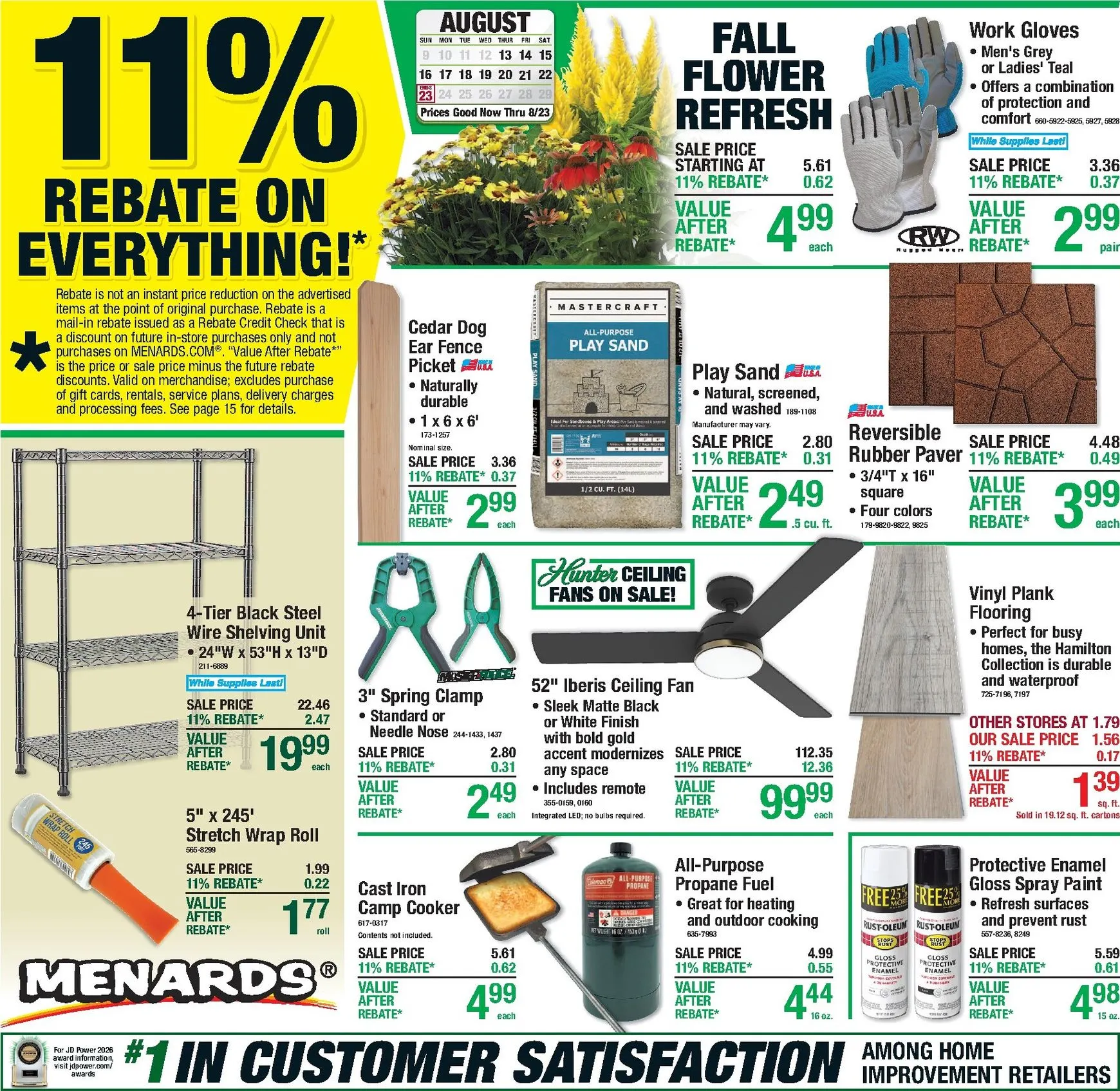 11% REBATE ON EVERYTHING!