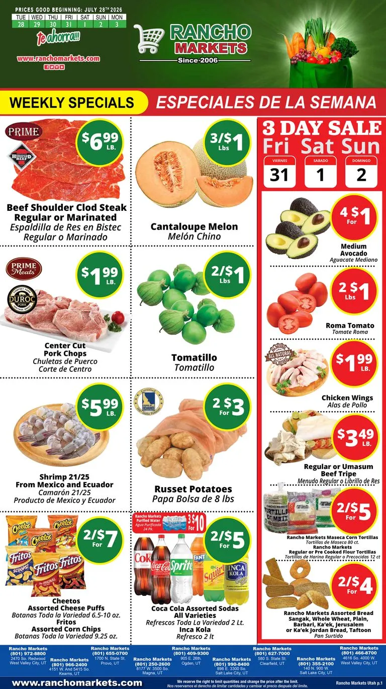 Rancho Markets: Weekly Specials