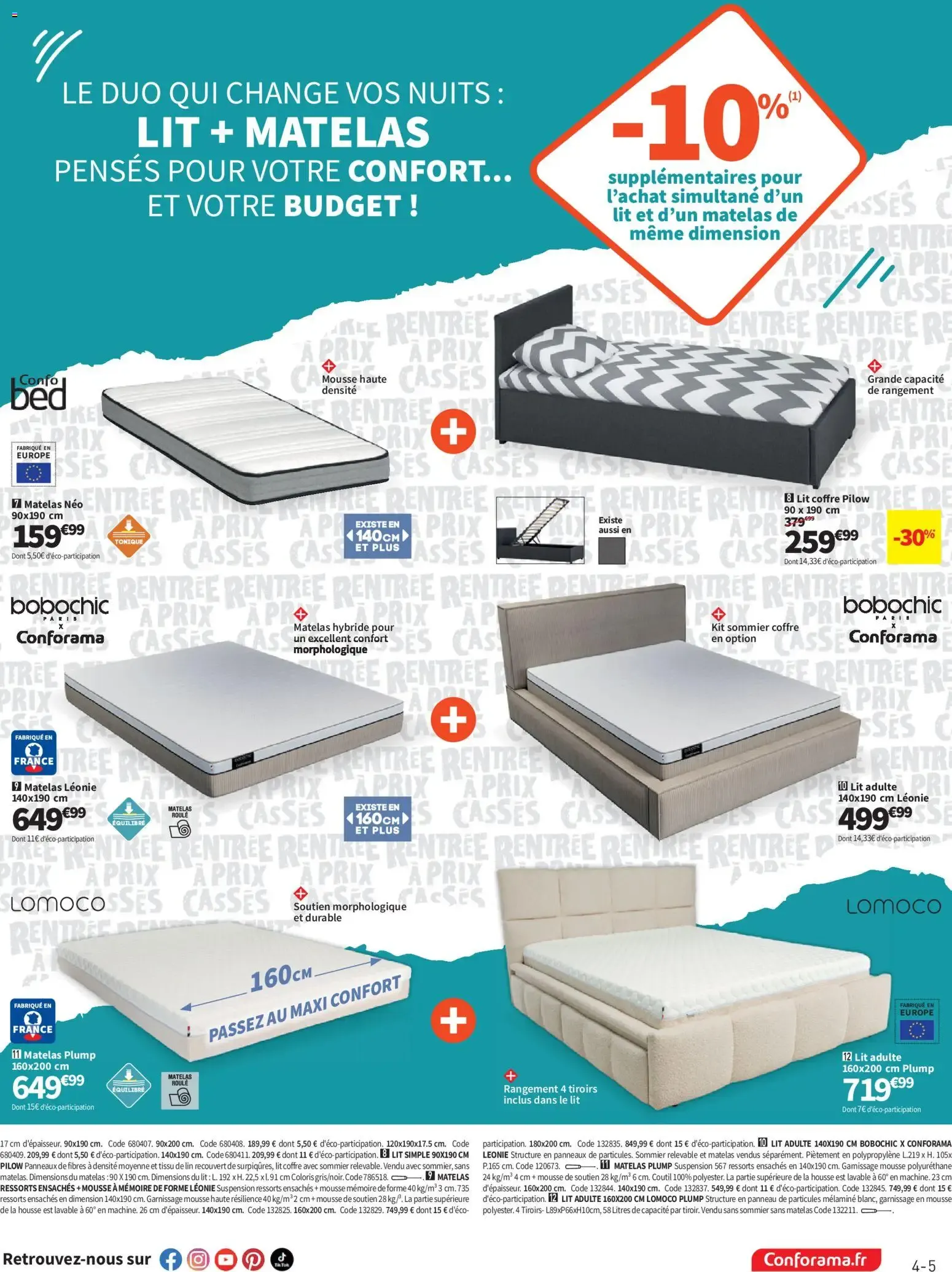 Conforama Rentrée à prix cassés à partir du 04/08/2026 - promo en ligne du 4 août au 24 août 2026 - Catalogue page 5