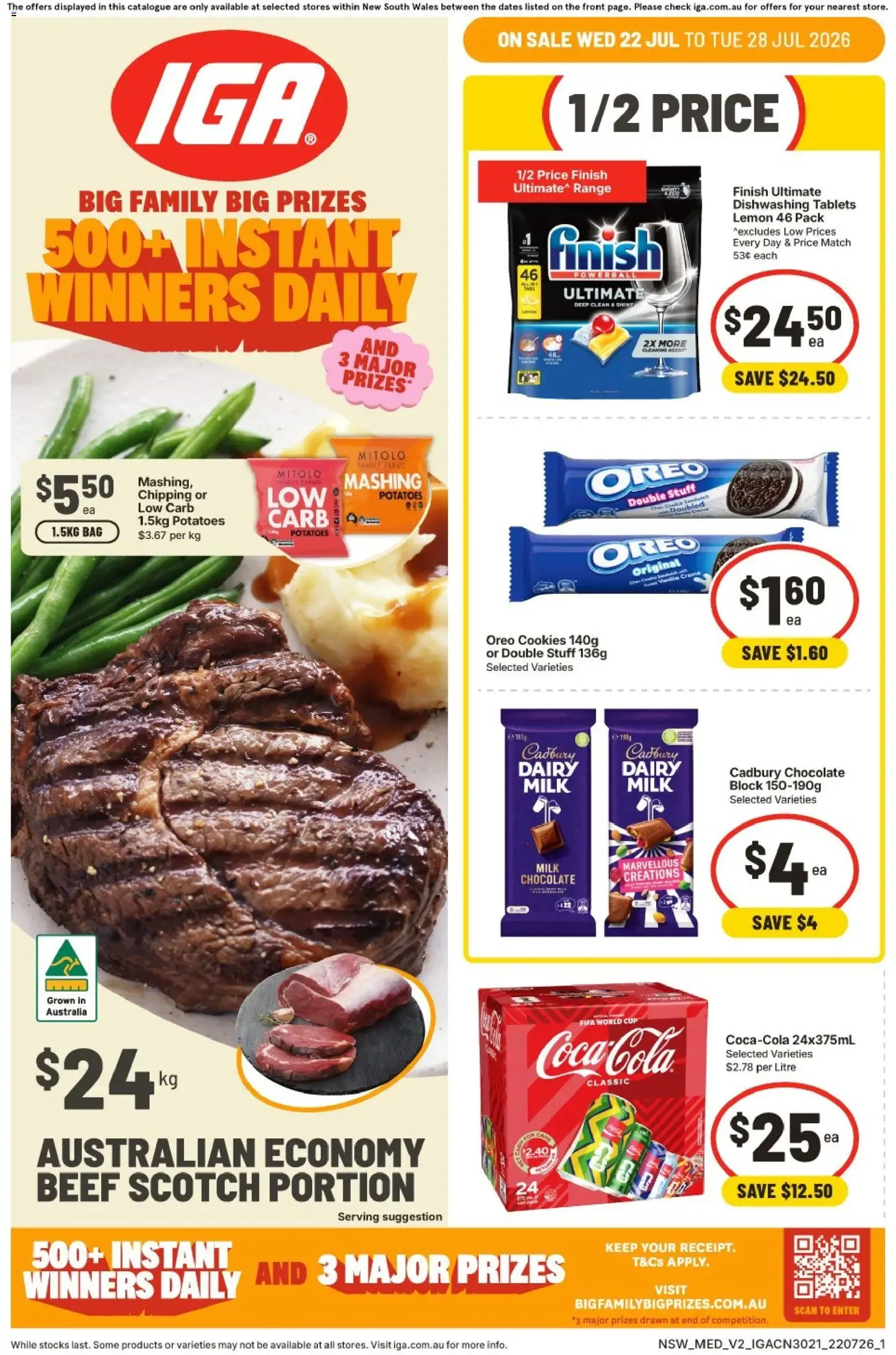 IGA - Big Family Big Prizes - Catalogue valid from 22 July to 28 July 2026 - page 1