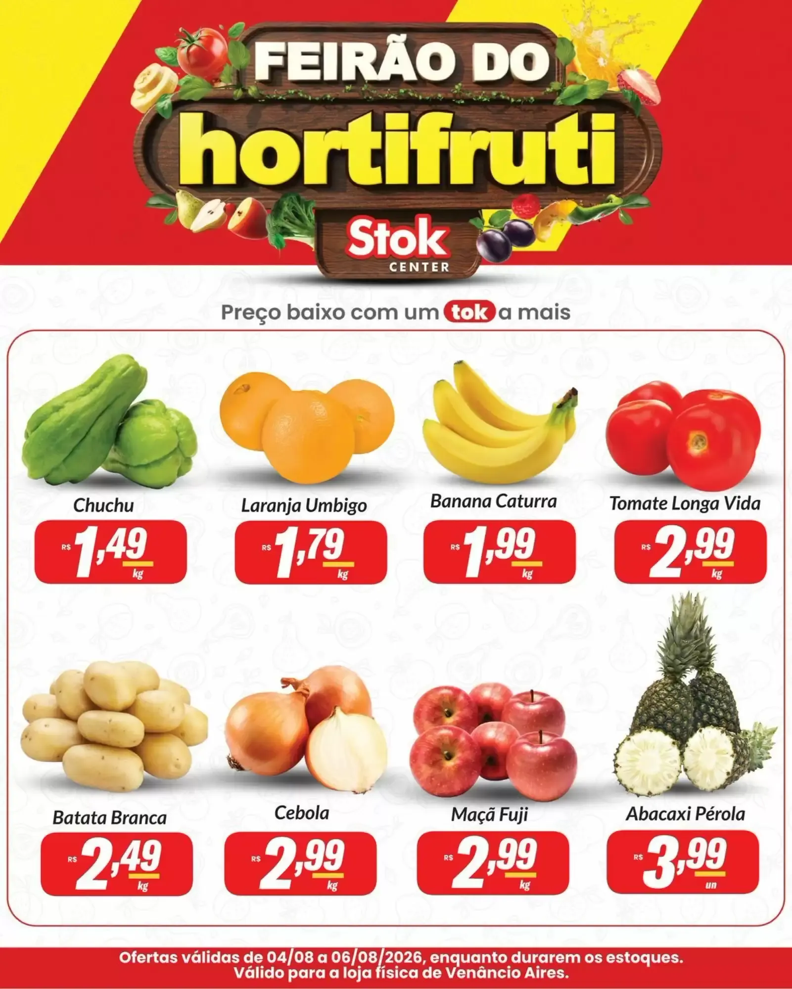 Encarte de Feirão do Hortifruti Stok Center 4 de agosto até 6 de agosto 2026 - Pagina 1