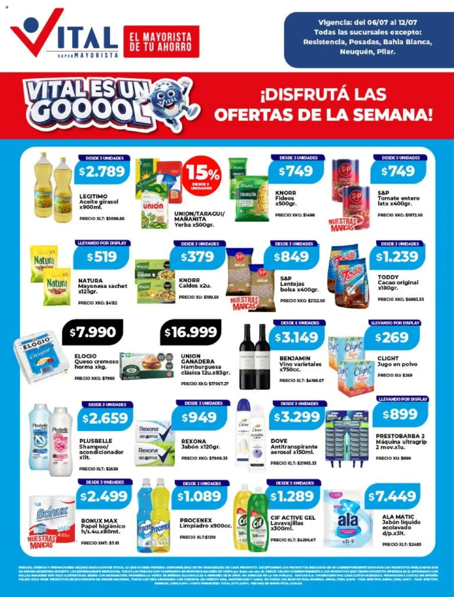 Ofertas de Vital Supermayorista - Ofertas de la Semana 6 de julio al 12 de julio 2026 - Página 1 del catálogo
