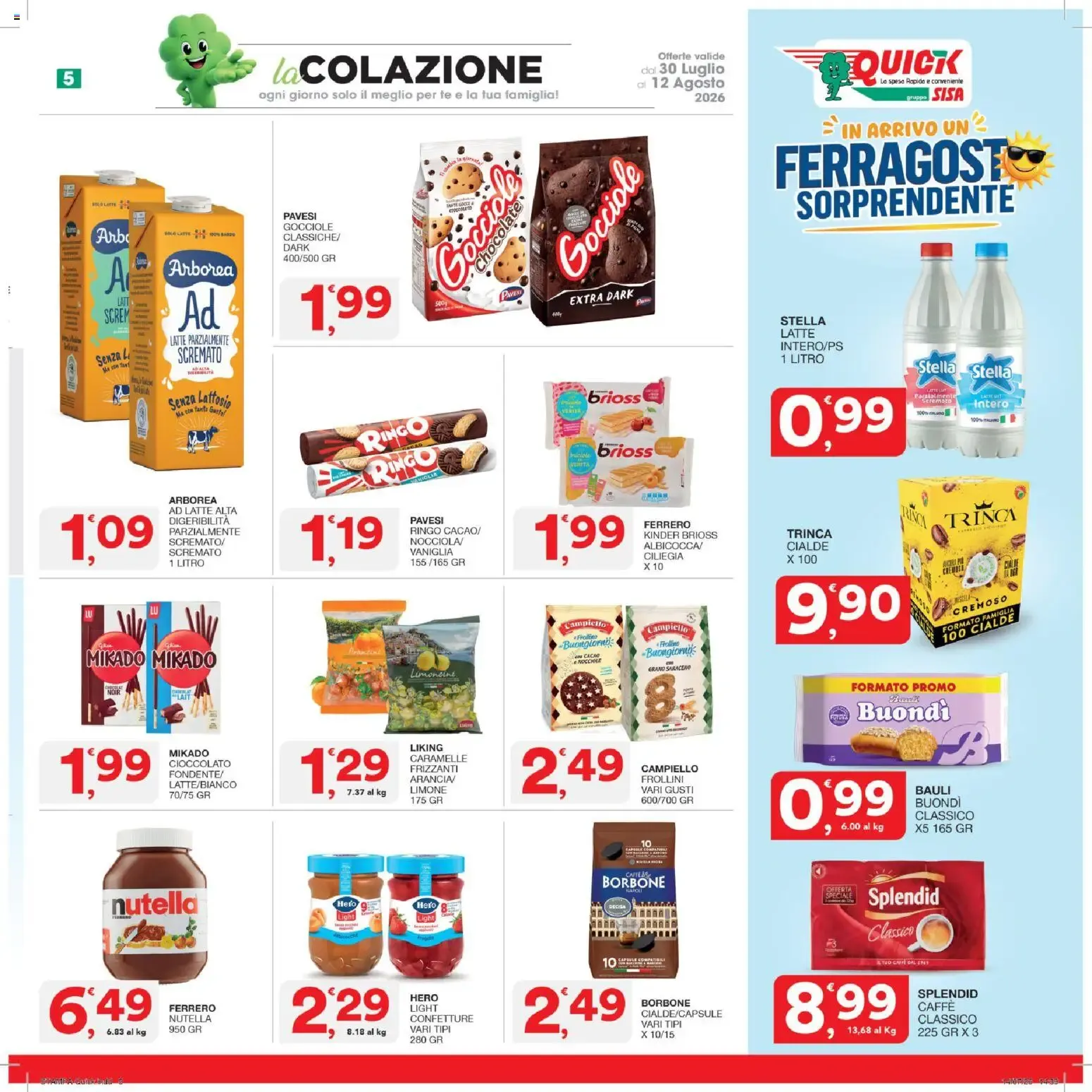 Nuovo SISA volantino Quick dal 30/07/2026 > offerte anteprima 🛍️ da 30 luglio a 12 agosto di 2026 - Pagina del volantino 5