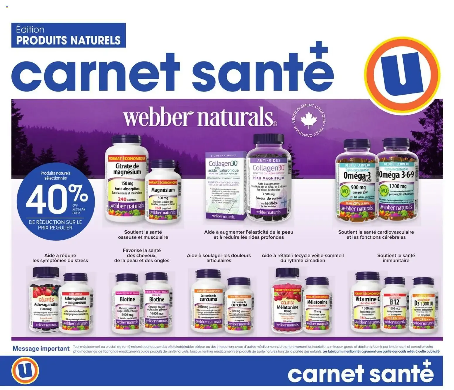 Uniprix - Carnet Santé - Produits Naturels from October 1 to October 7 2026 - flyer page 1