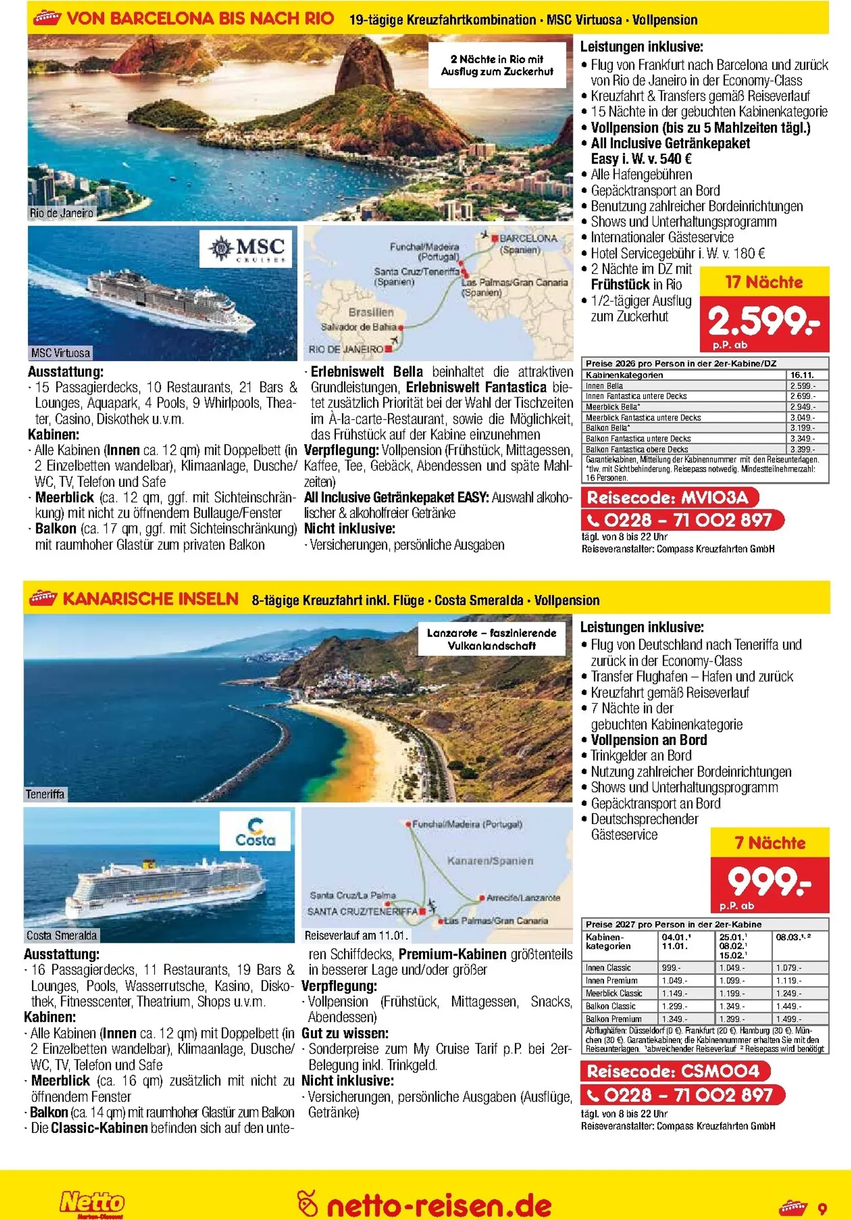 Netto Marken Discount - Reise-Angebote Prospekt – von Donnerstag 28.05.2026 bis Dienstag 30.06.2026 von 28. Mai bis 30. Juni 2026 - Prospekt seite 9
