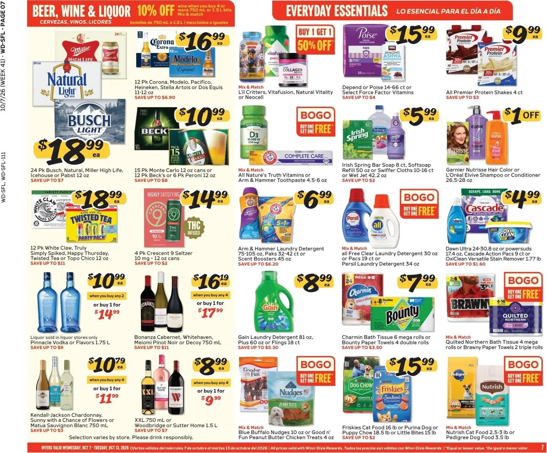 Weekly ad Current Winn-Dixie leaflet valid from Wednesday 10/07/2026 to Tuesday 10/13/2026 from October 7 to October 13 2026 - Page 7