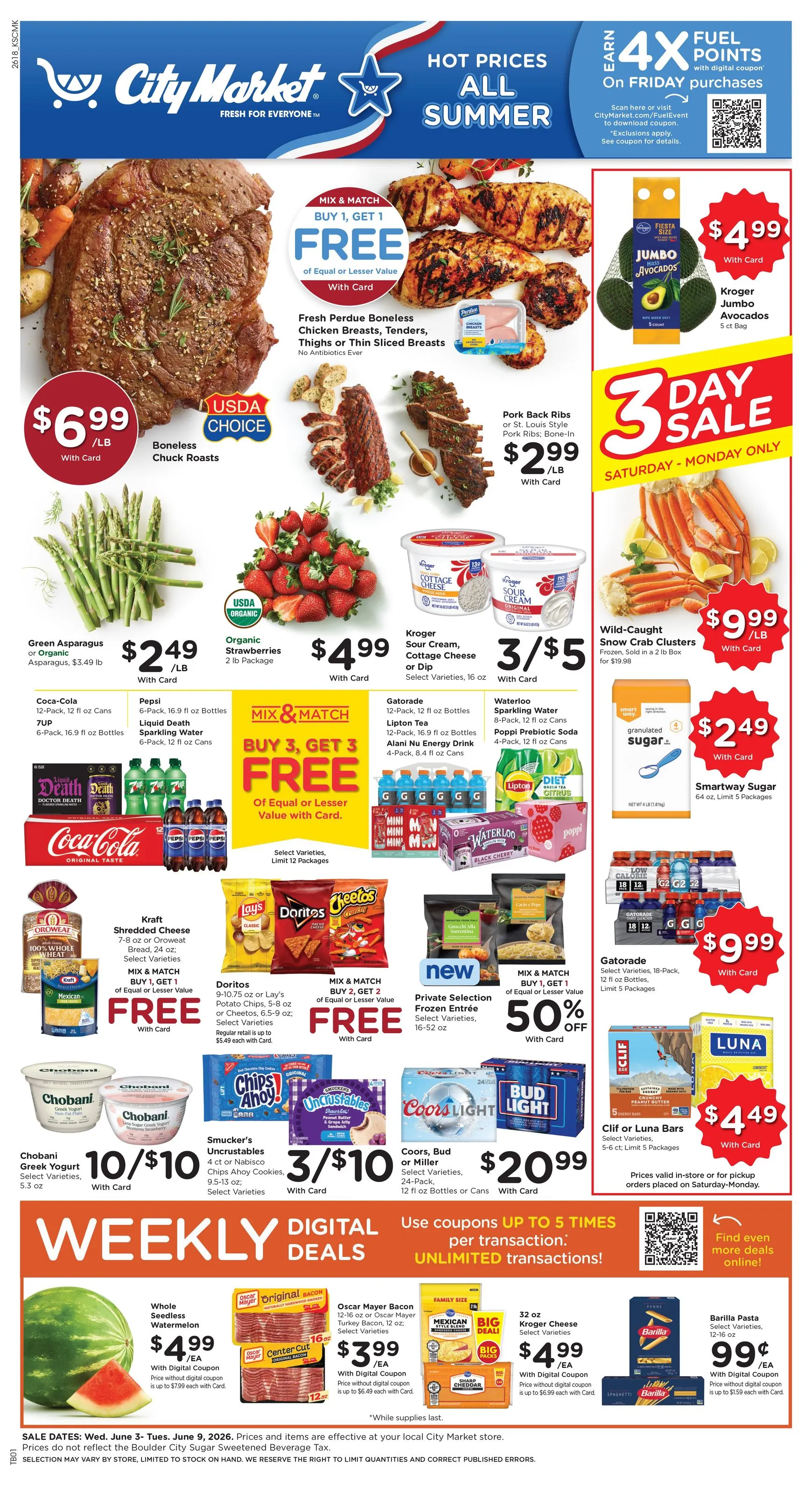 Weekly ad Current City Market leaflet valid from Wednesday 06/03/2026 to Tuesday 06/09/2026 from June 3 to June 9 2026 - Page 1