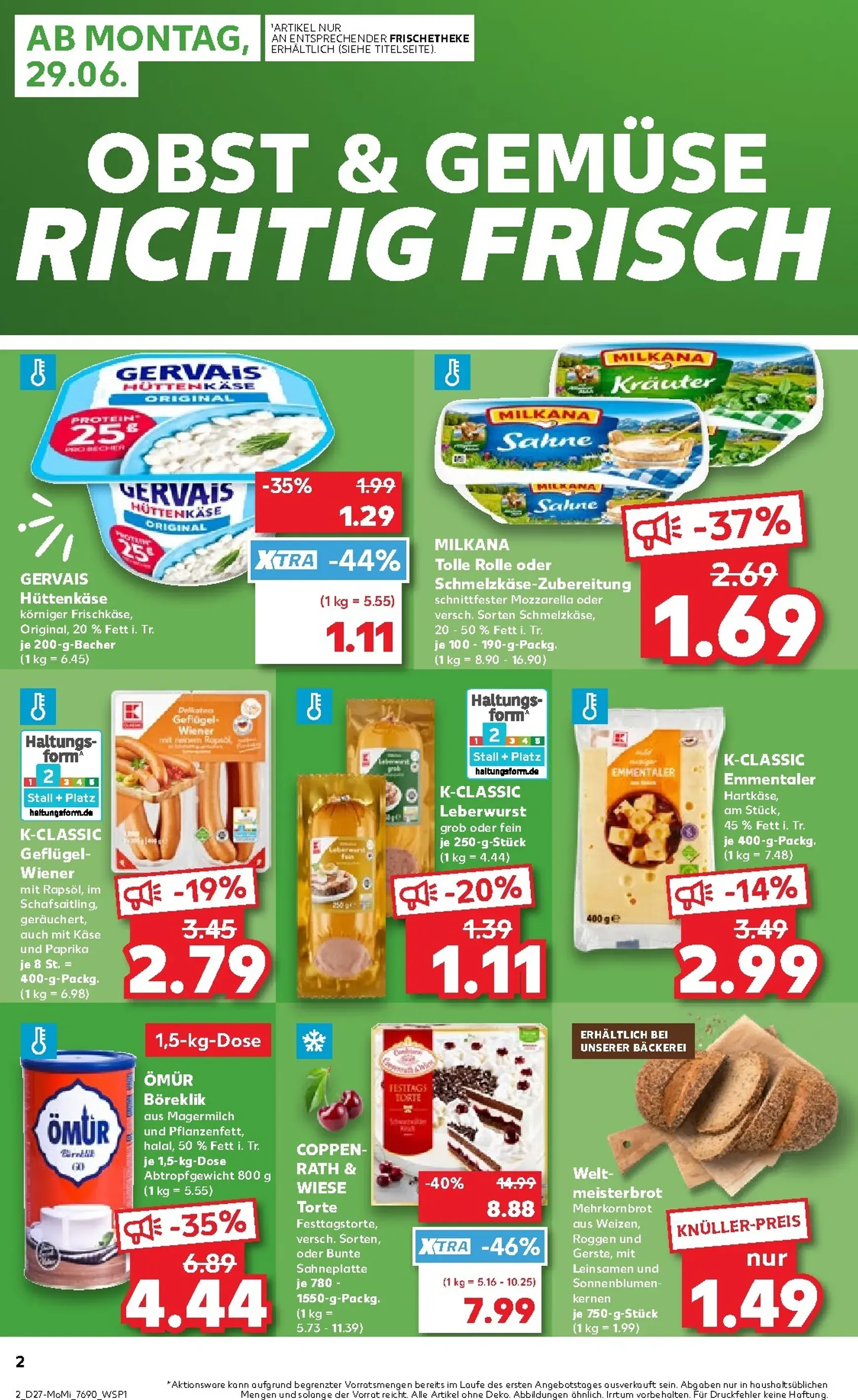 Kaufland - Angebote ab Montag Prospekt nächste Woche – von Montag 29.06.2026 bis Mittwoch 01.07.2026 von 29. Juni bis 1. Juli 2026 - Prospekt seite 2