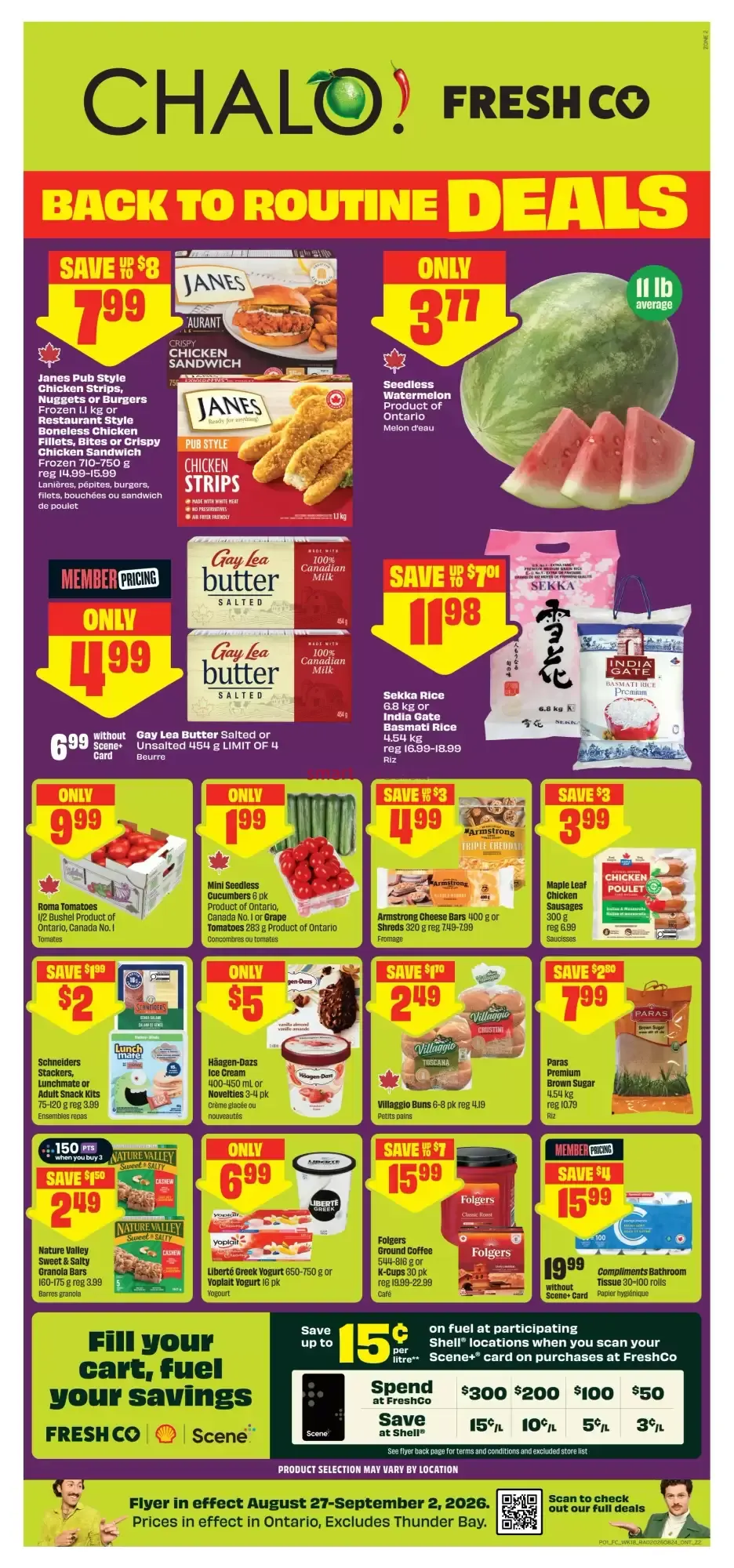 FreshCo Back to Routine Deals from August 27 to September 2 2026 - flyer page 1