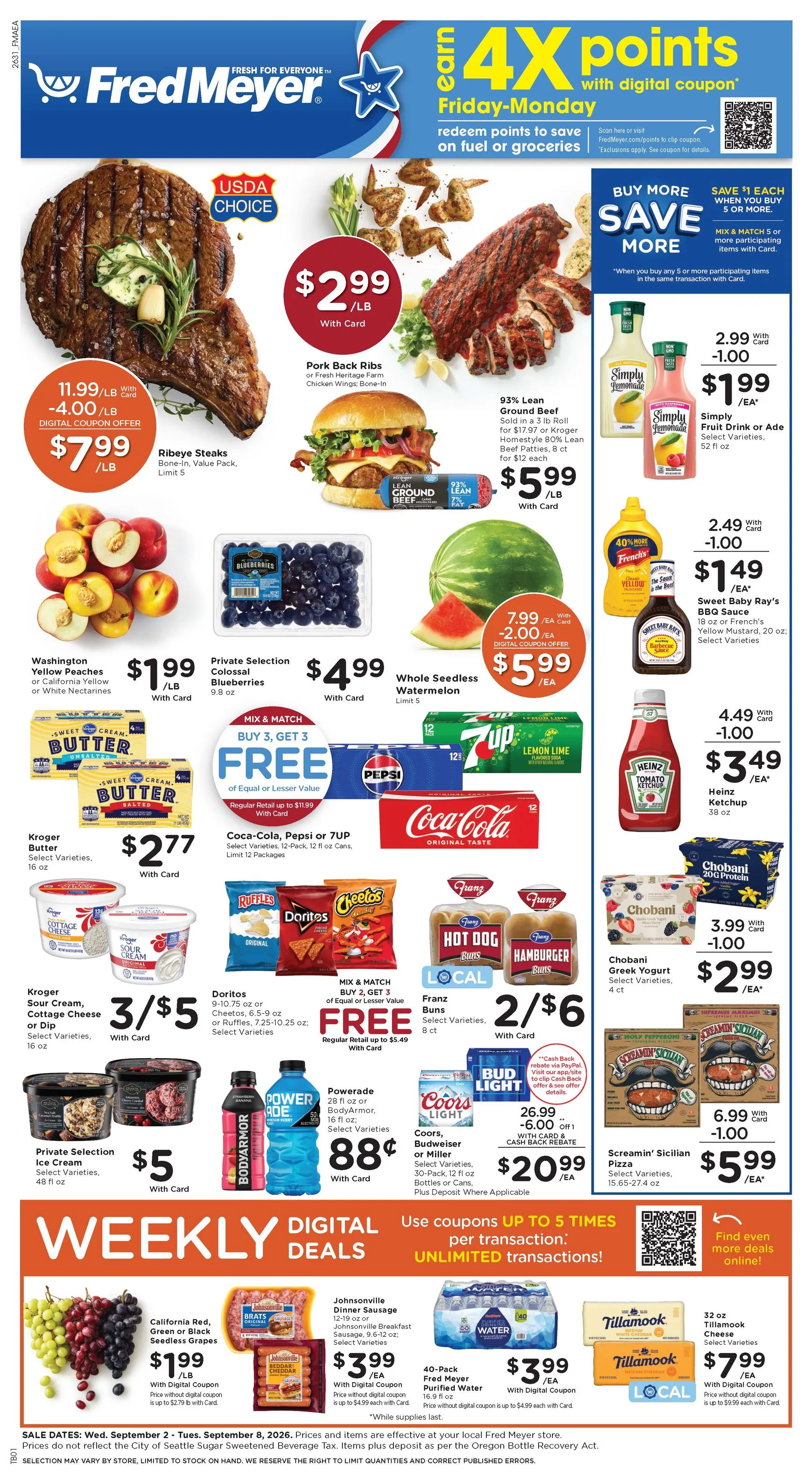 Current Fred Meyer leaflet valid from Wednesday 09/02/2026 to Tuesday 09/08/2026