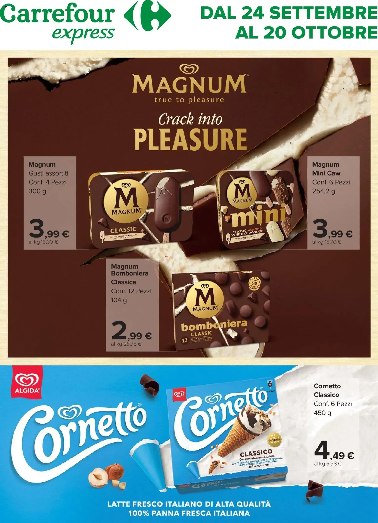 Carrefour Express: Ofertas Magnum y Cornetto da 24 settembre a 20 ottobre di 2026 - Pagina del volantino 1