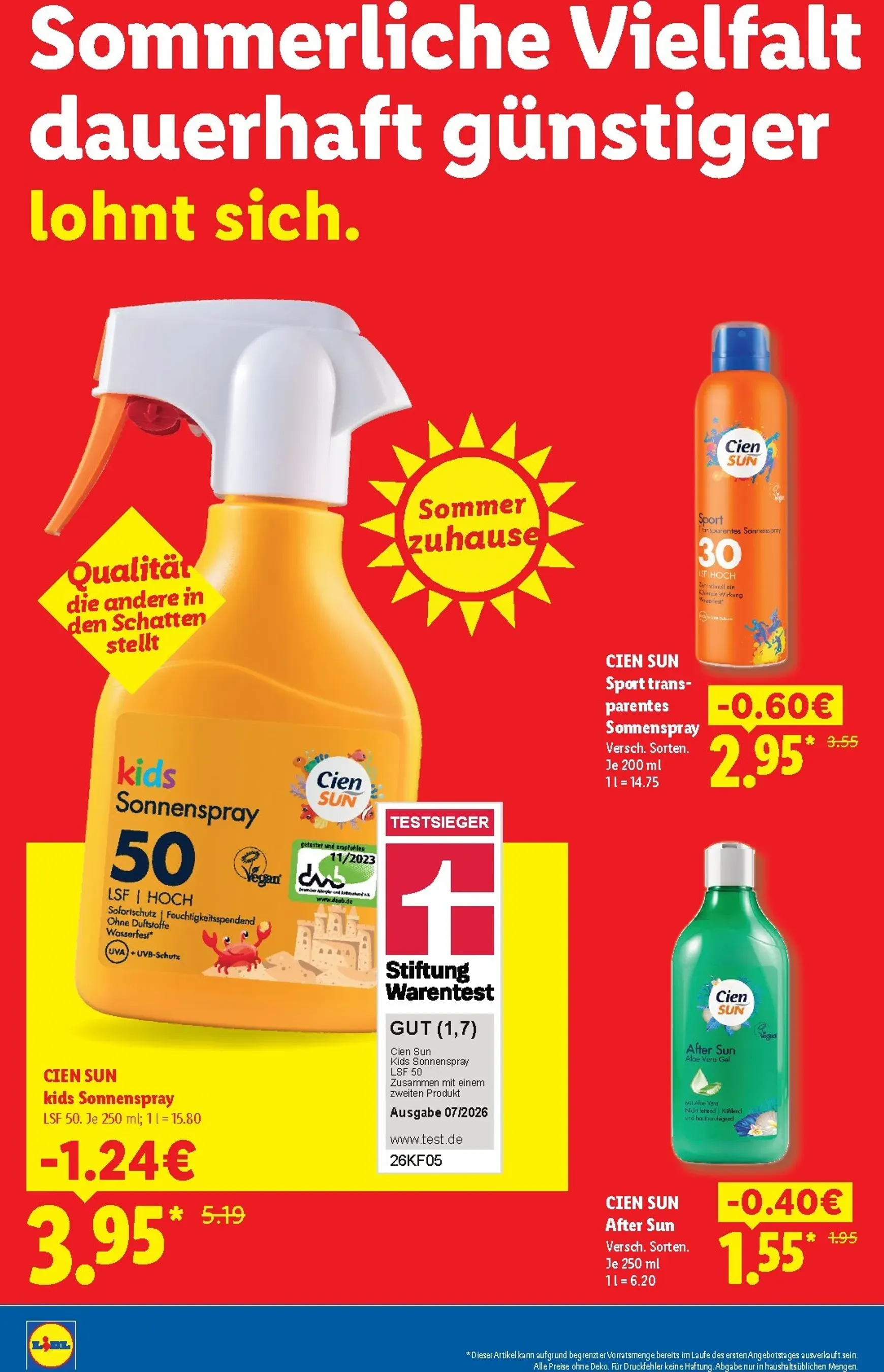 Lidl - Der Preisführer macht Deutschland Prospekt – von Mittwoch 01.07.2026 bis Montag 31.08.2026 von 1. Juli bis 31. August 2026 - Prospekt seite 4
