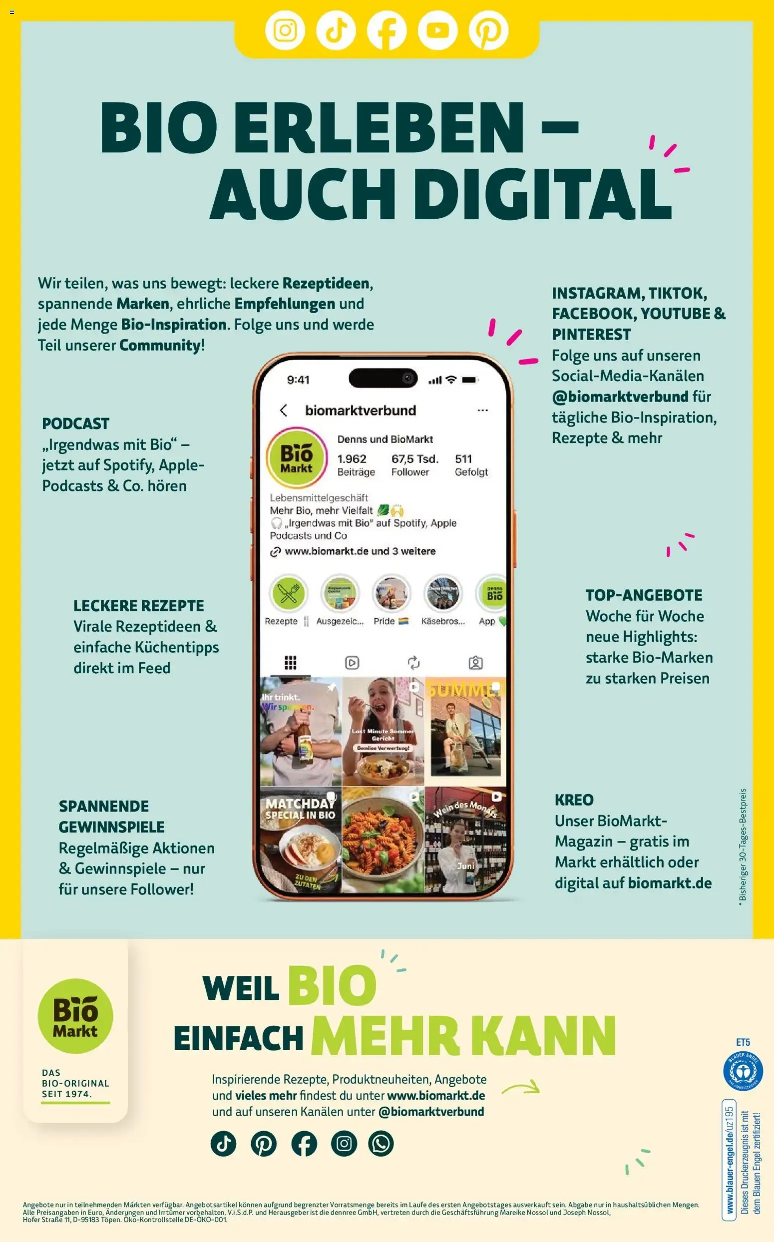 Bio Markt SUMMER ESSENTIALS von 15. Juli bis 28. Juli 2026 - Prospekt seite 14
