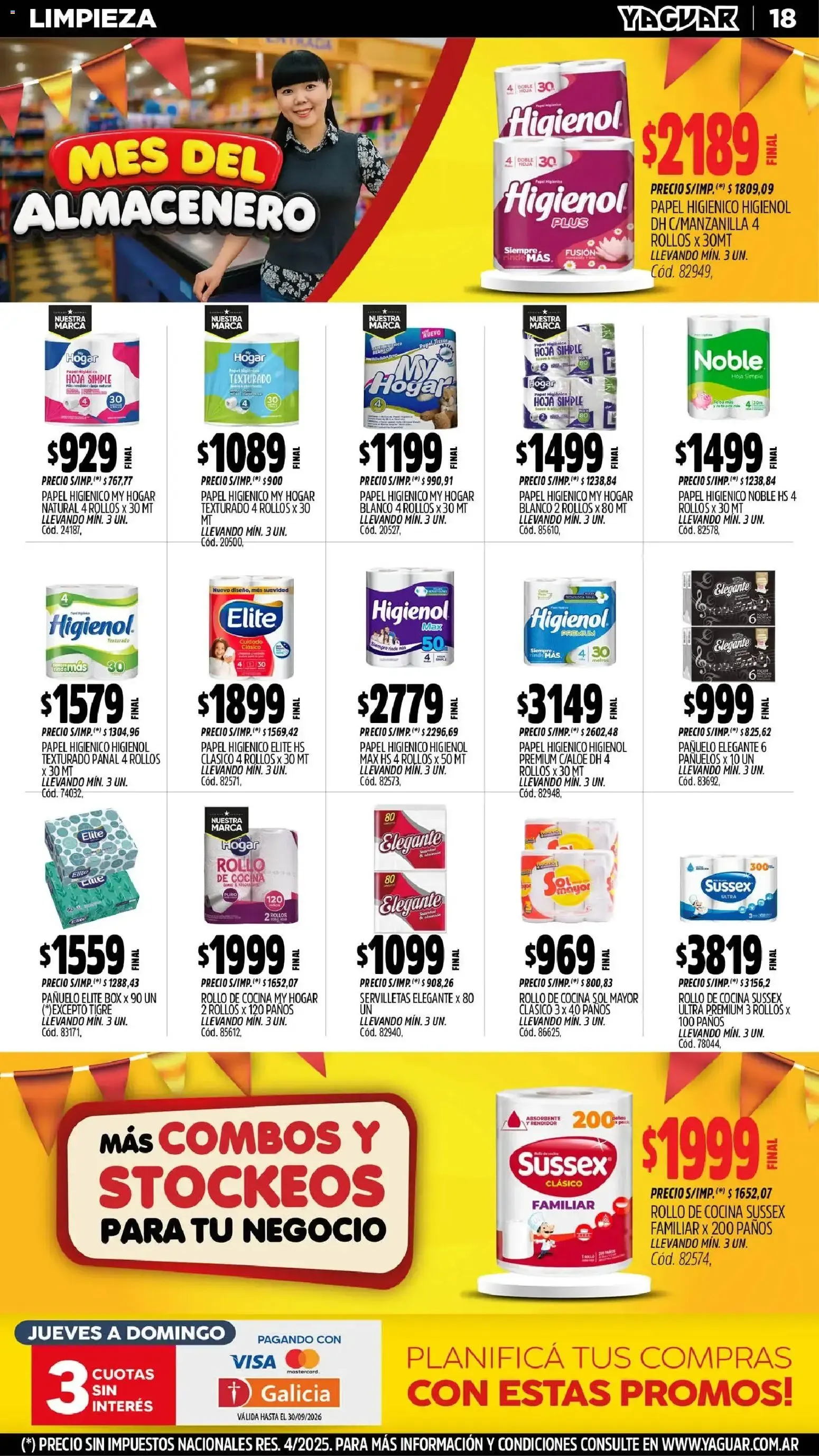 Ofertas de MAYORISTA YAGUAR MES DEL ALMACENERO 31 de agosto al 6 de septiembre 2026 - Página 18 del catálogo