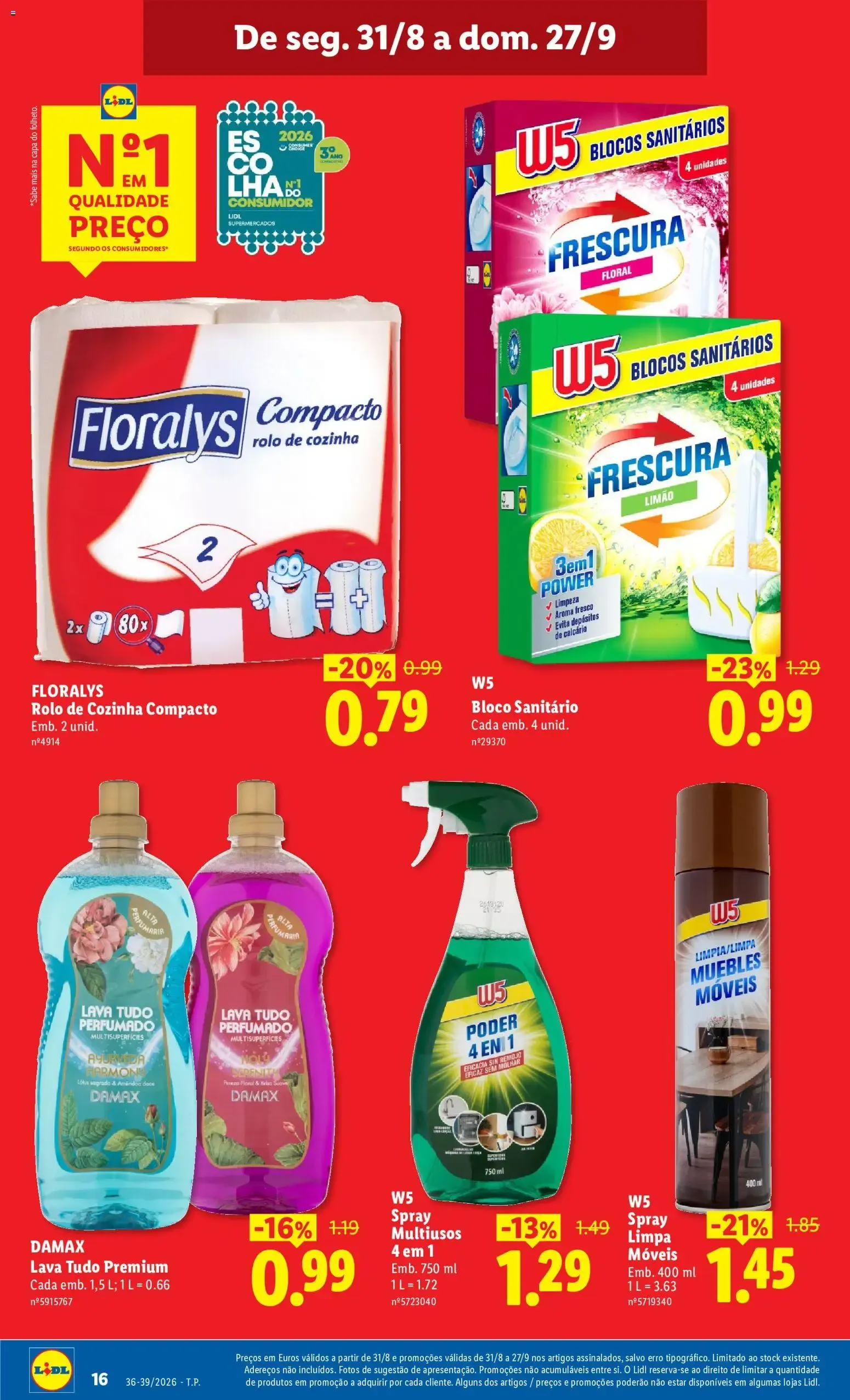 Folheto Lidl: Em setembro, baixar ainda mais os preços vale mesmo a pena. de 1 de setembro até 27 de setembro 2026 - Pagina 16