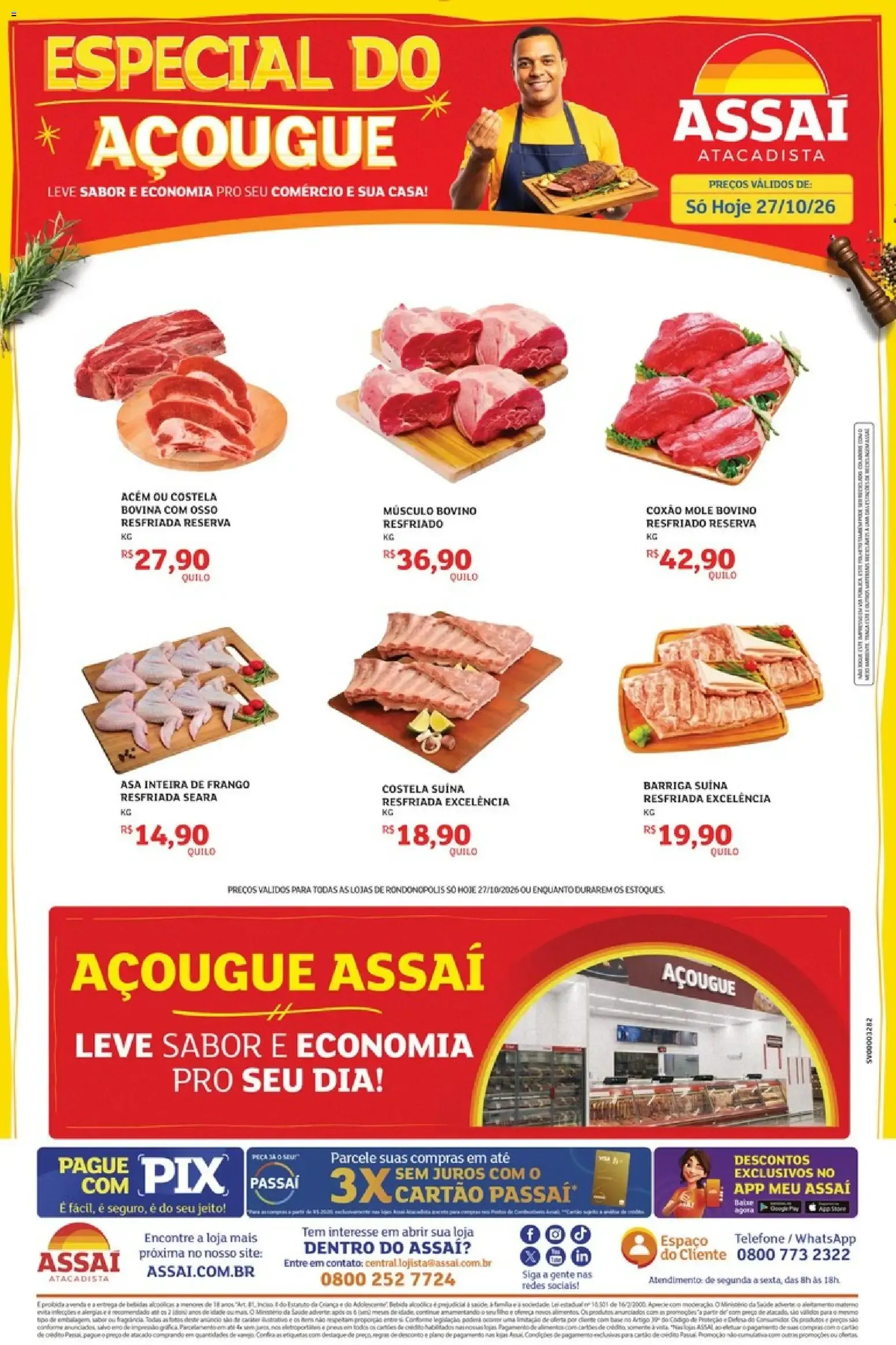 Encarte de Assaí Atacadista: Especial do Açougue 27 de outubro até 27 de outubro 2026 - Pagina 1