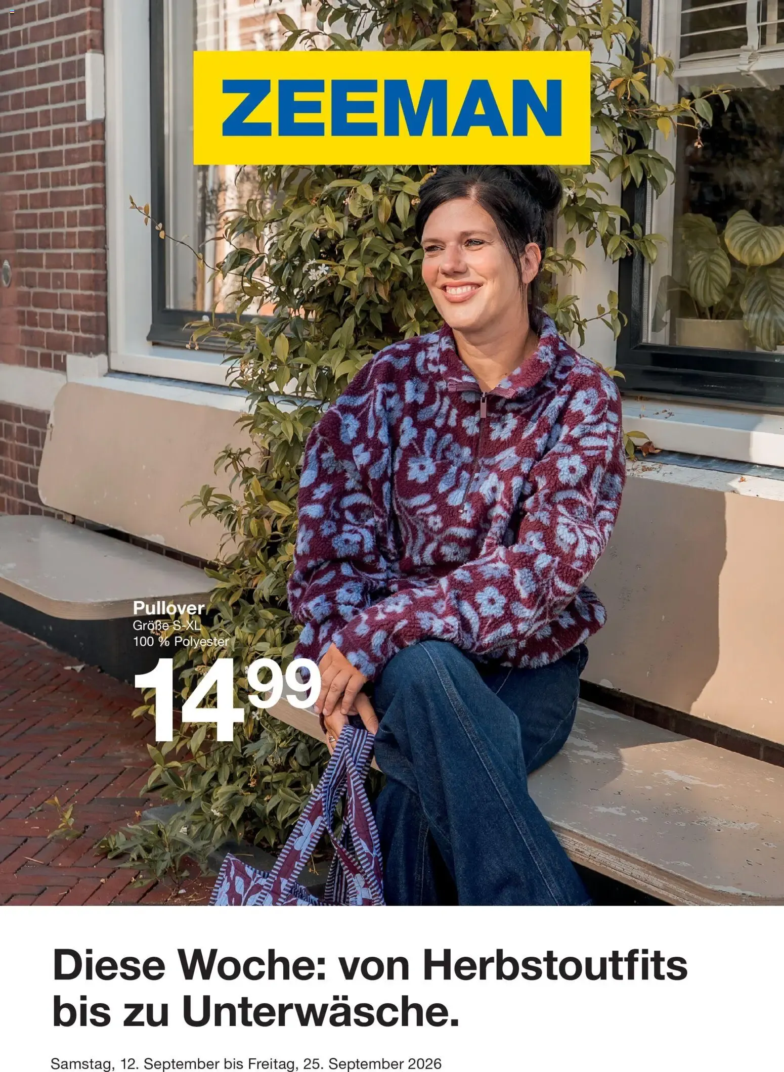 Diese Woche: von Herbstoutfits bis zu Unterwäsche. von 12. September bis 25. September 2026 - Prospekt seite 1