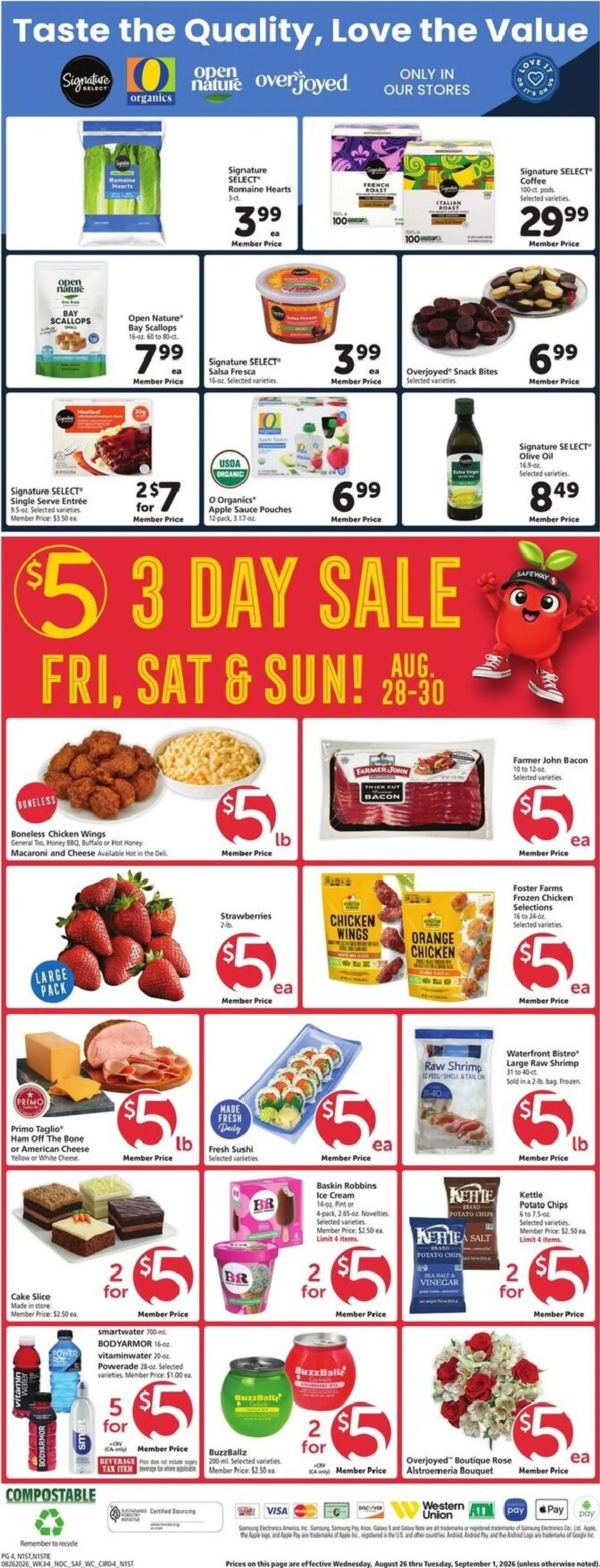 Weekly ad Current Safeway leaflet valid from Wednesday 08/26/2026 to Tuesday 09/01/2026 from August 26 to September 1 2026 - Page 6