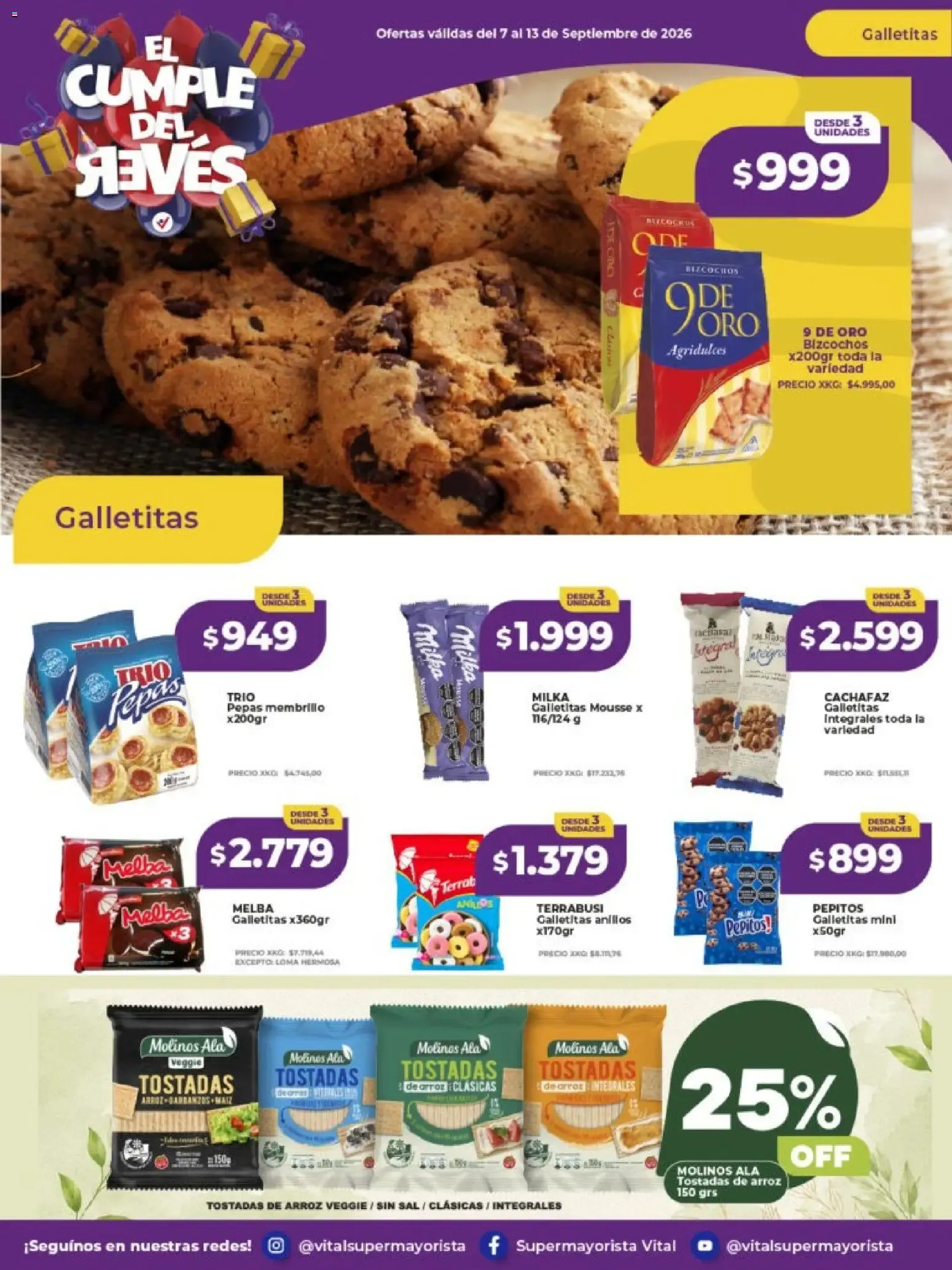 Ofertas de Vital Super Mayorista - El Cumple del Revés 7 de septiembre al 13 de septiembre 2026 - Página 25 del catálogo