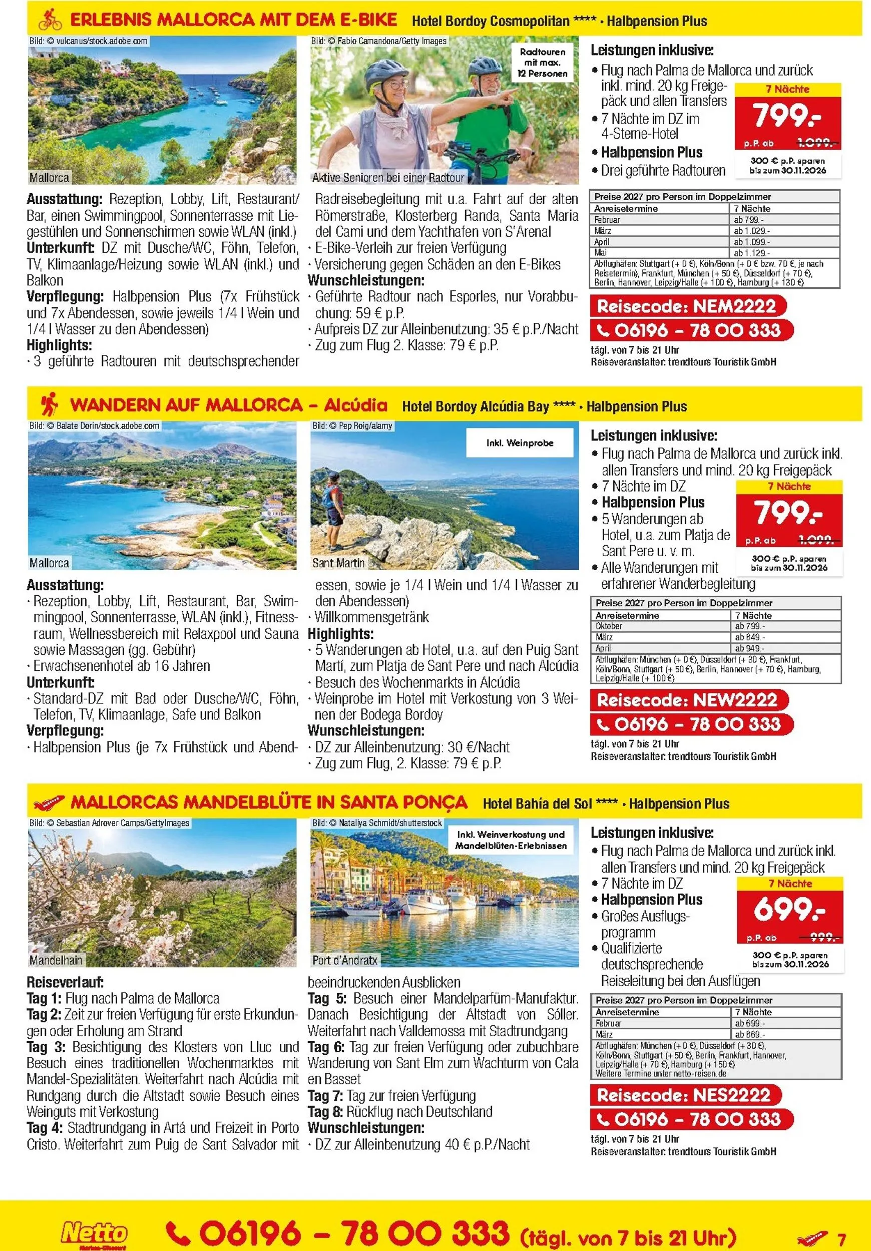 Netto Reisen Sonderausgabe von 15. Oktober bis 31. Oktober 2026 - Prospekt seite 7