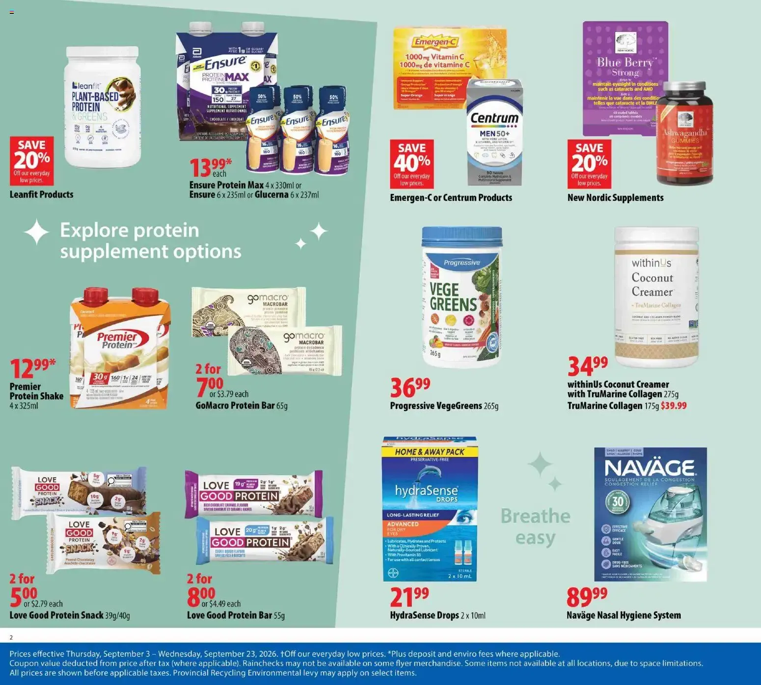 London Drugs flyer - Healthy Savings Event from Sep 3, 2026 > weekly specials & deals from September 3 to September 23 2026 - flyer page 2