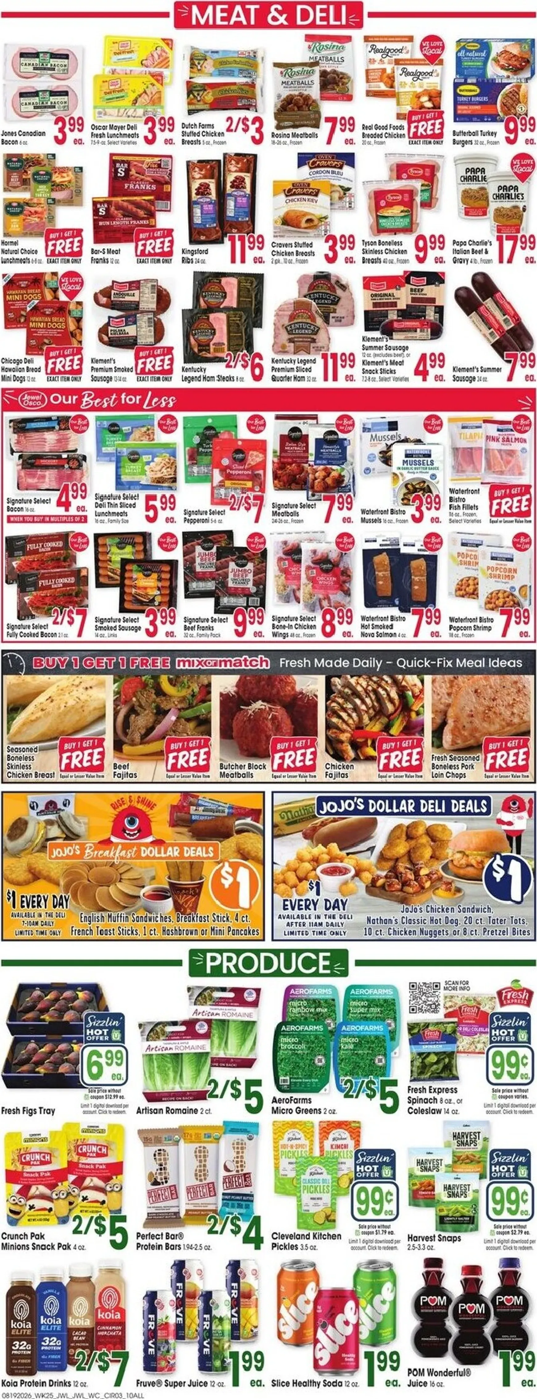 Weekly promotion Current Jewel-Osco leaflet valid from Wednesday 08/19/2026 to Tuesday 08/25/2026 spanning from August 19 to August 25 2026 - Page 3 for Catalogue 365