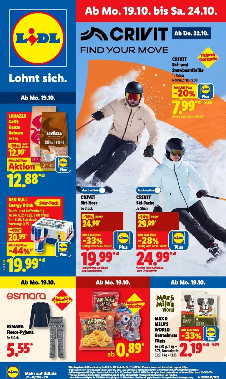 Lidl Prospekt nächste Woche – von Montag 19.10.2026 bis Samstag 24.10.2026
