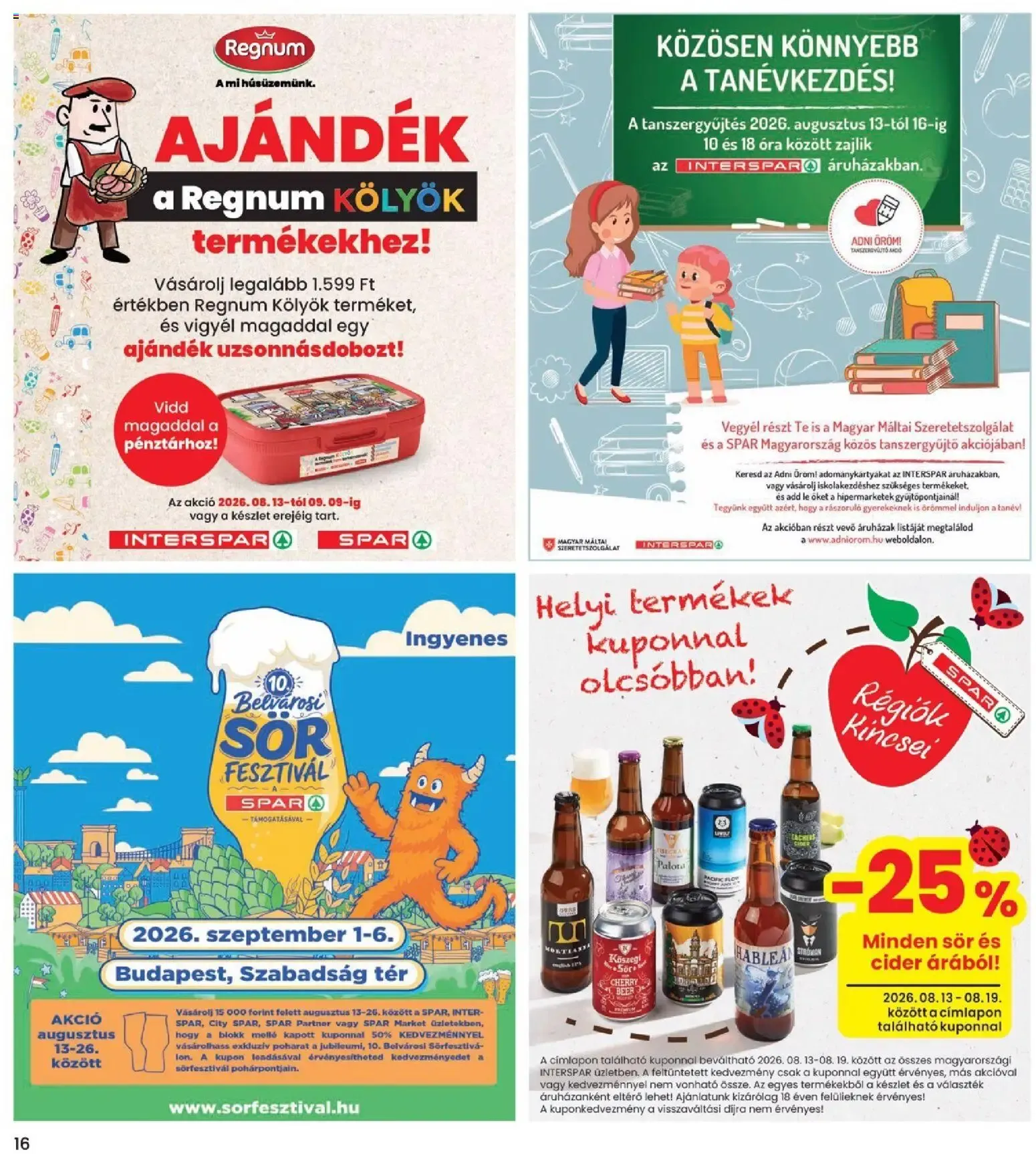 Katalógus Interspar akciós újság - 2026.08.13. -tól/töl > akció, lapozható szórólap 🛍️ augusztus 13.-tól augusztus 19.-ig 2026. - Oldal 16