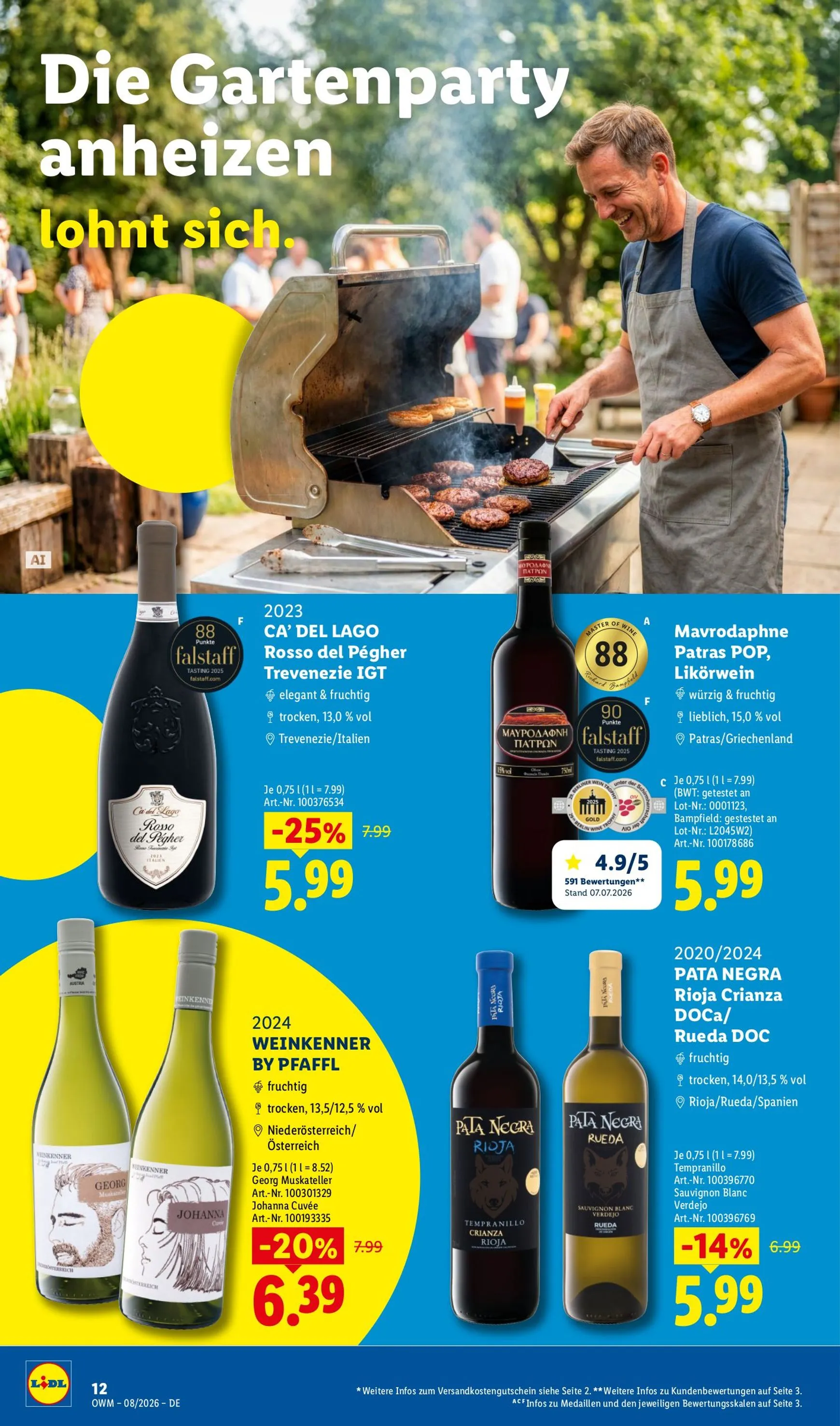 Lidl - Wein & Spirituosen Prospekt – von Samstag 01.08.2026 bis Montag 31.08.2026 von 1. August bis 31. August 2026 - Prospekt seite 12