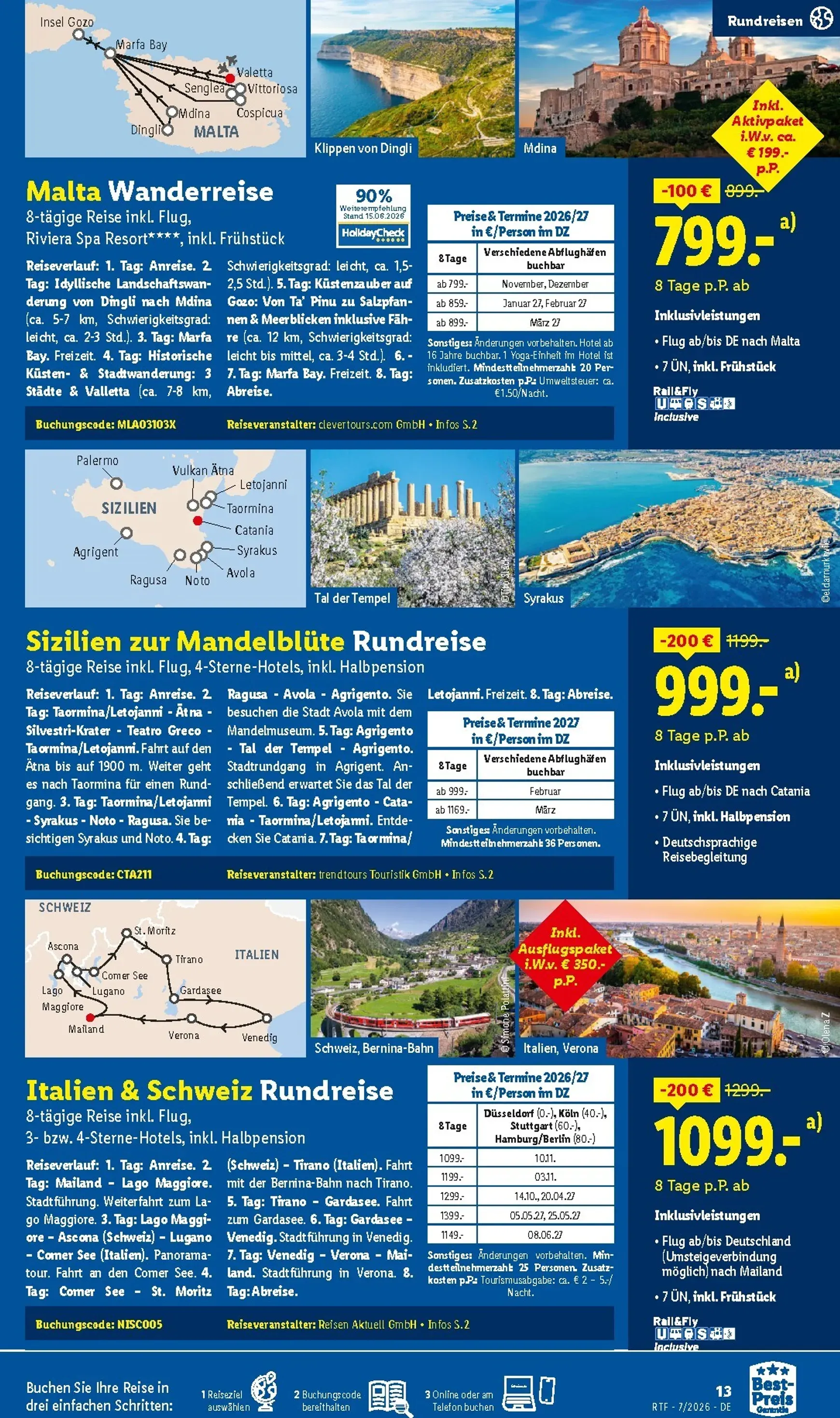 Lidl Reisen: Auf die Berge, fertig, los. Last Minute Urlaub von 15. Juli bis 15. August 2026 - Prospekt seite 13