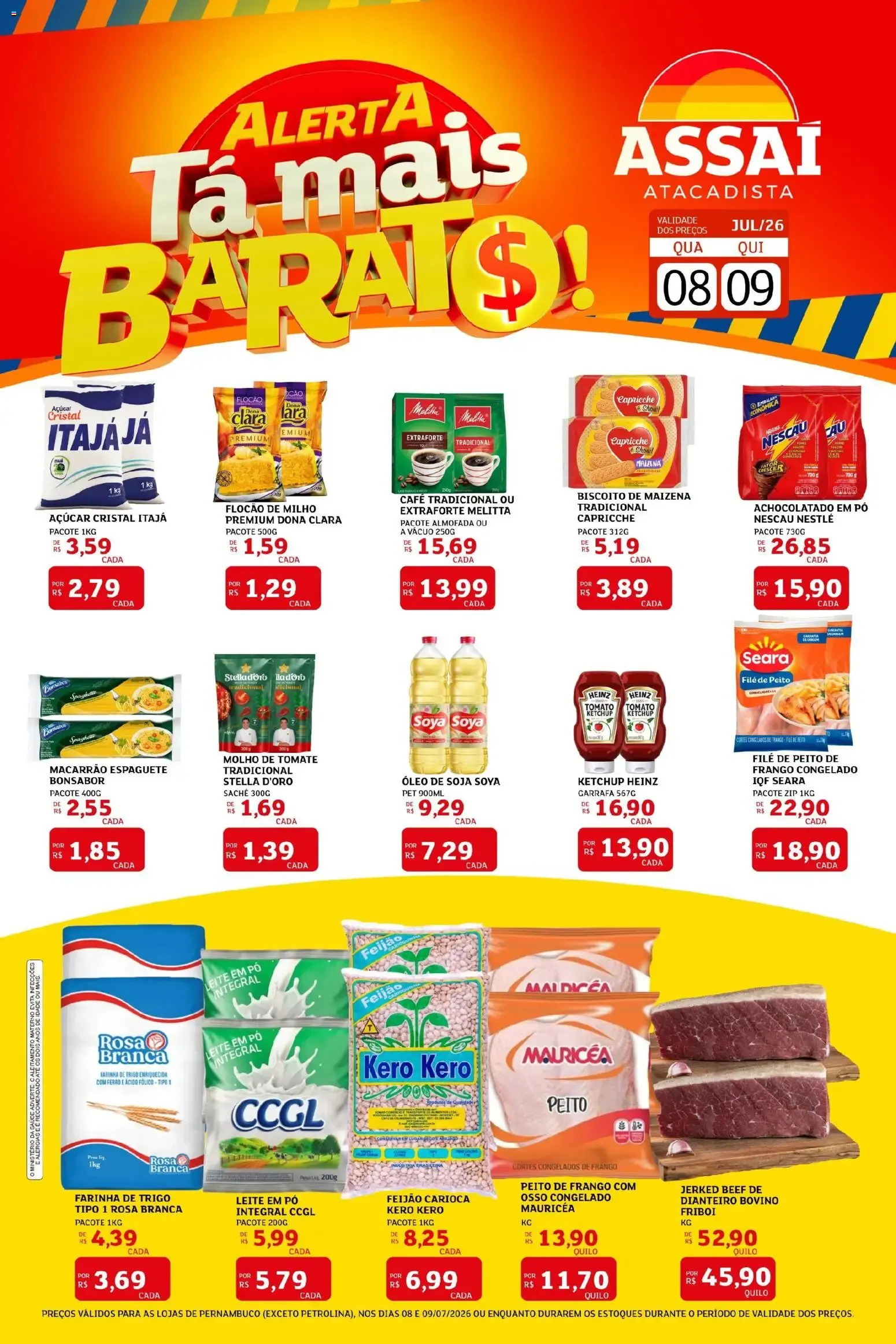 Encarte de Assaí Atacadista ofertas - PE de 08/07/2026 | Promoções Online 8 de julho até 9 de julho 2026 - Pagina 1