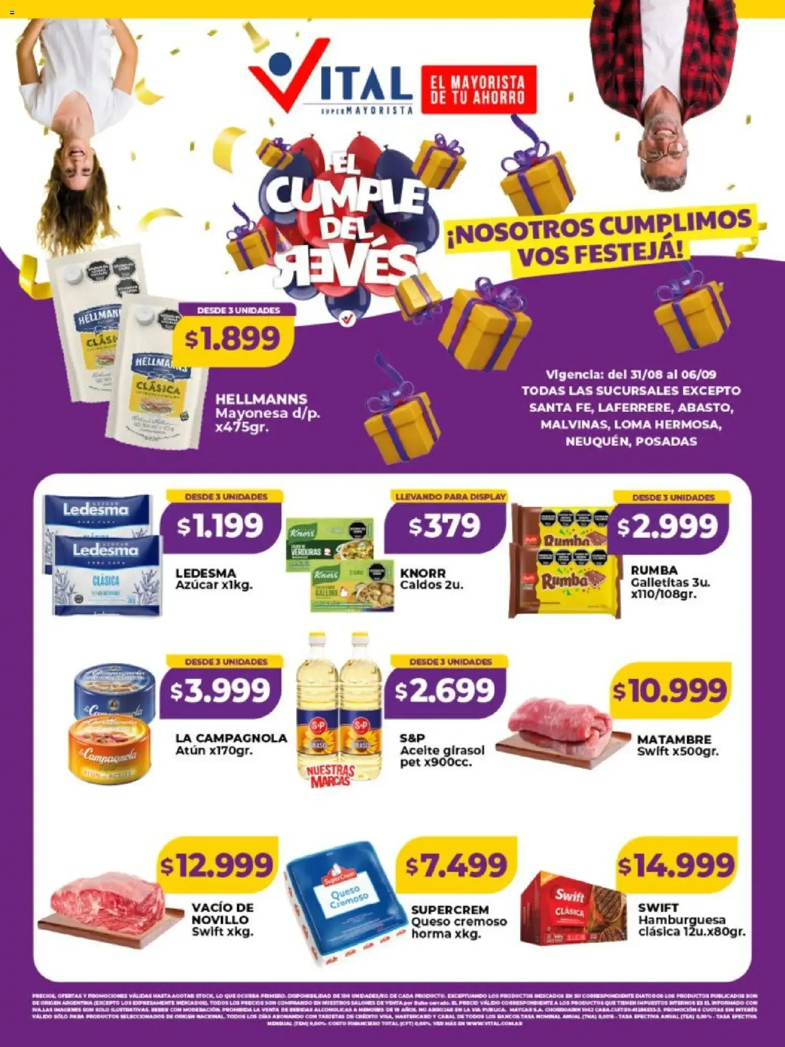 Ofertas de Vital - Especial cumpleaños Vital || del 31/08/2026 - 06/09/2026 || Catálogo 31 de agosto al 6 de septiembre 2026 - Página 1 del catálogo