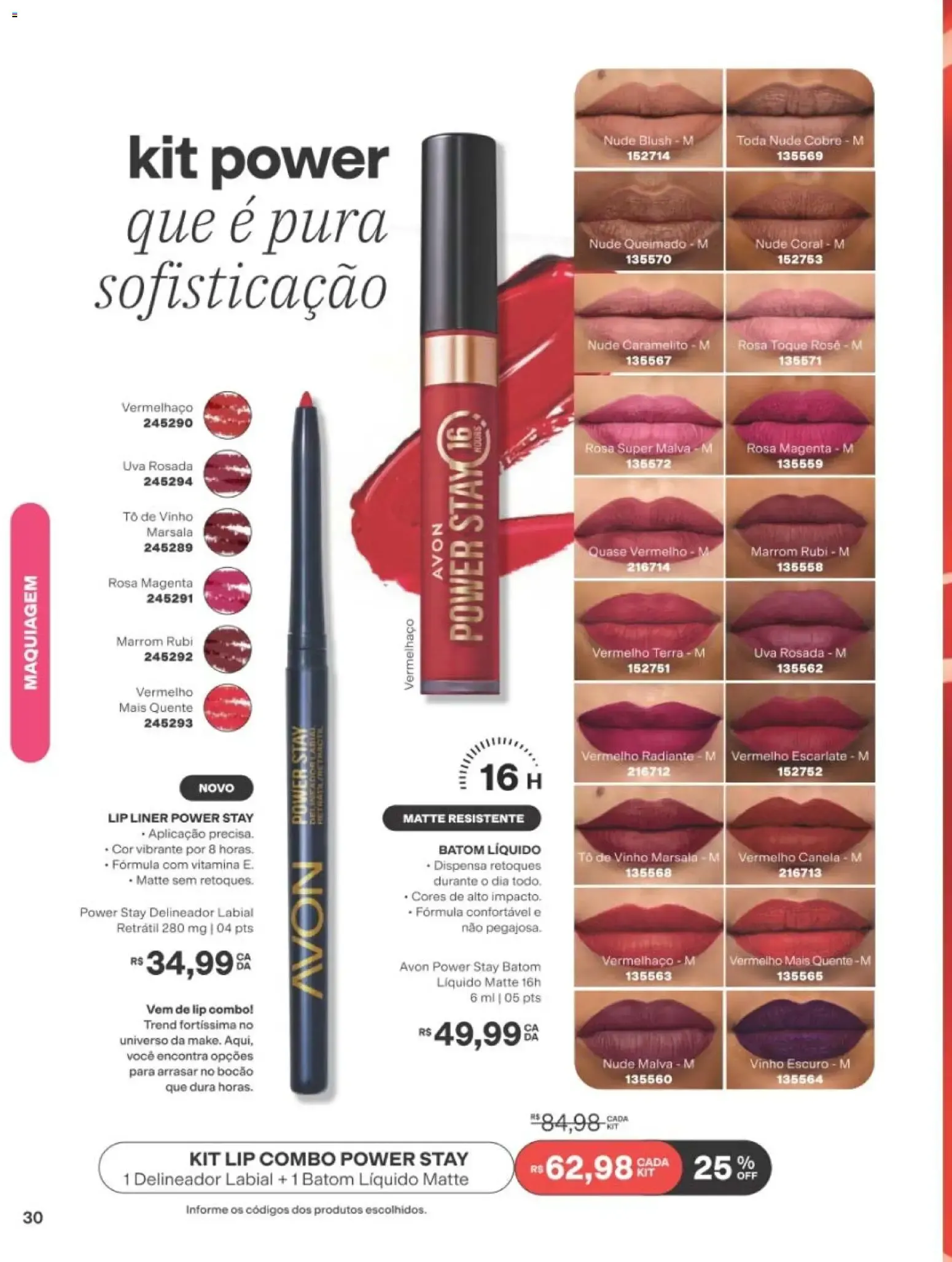 Encarte de Avon | Campanha Ciclo 12/2026 | Mês do Batom com Power Stay Matte Glitter 19 de julho até 9 de agosto 2026 - Pagina 30