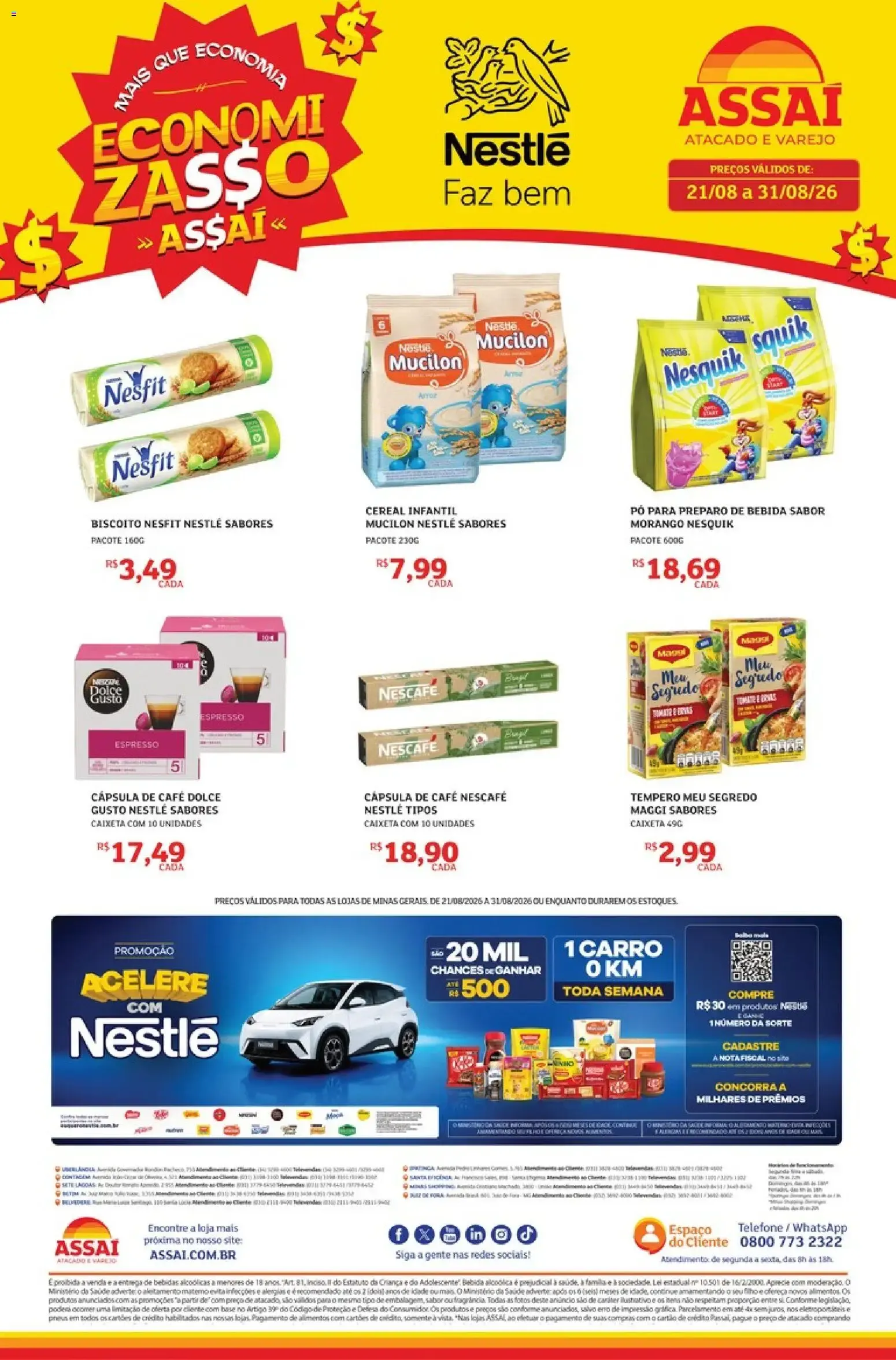 Encarte de Economi ZASSO Assaí 21 de agosto até 31 de agosto 2026 - Pagina 1