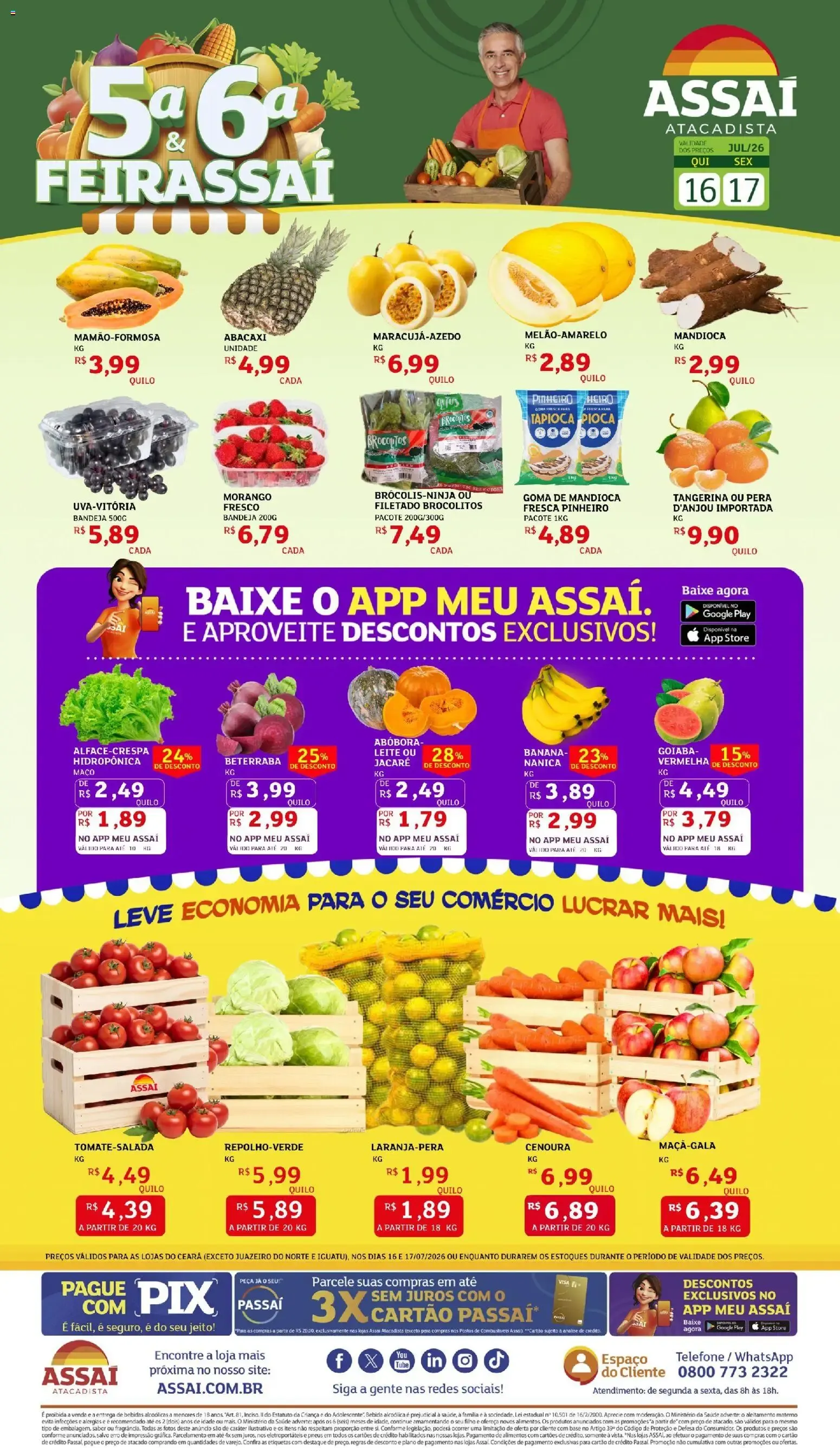 Encarte de Assaí Atacadista - 5ª e 6ª Feirassai 16 de julho até 17 de julho 2026 - Pagina 1
