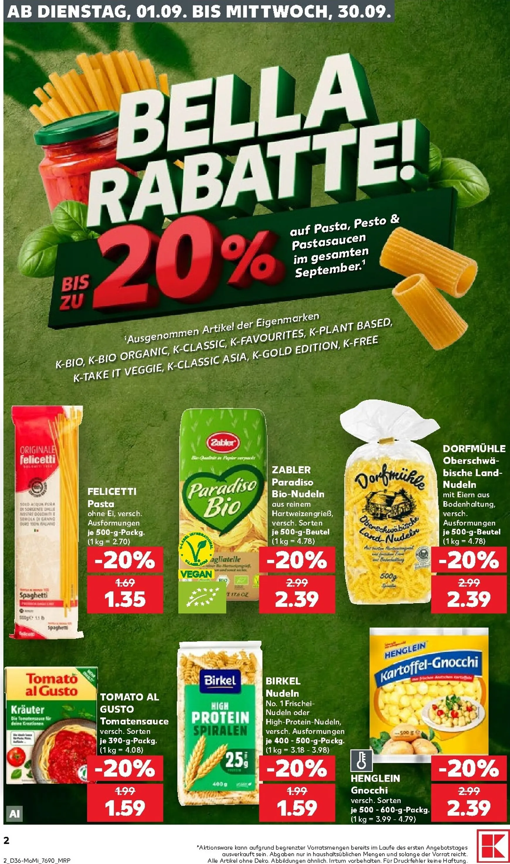 Kaufland - Richtig Sparen Prospekt – von Montag 31.08.2026 bis Mittwoch 02.09.2026 von 31. August bis 2. September 2026 - Prospekt seite 2
