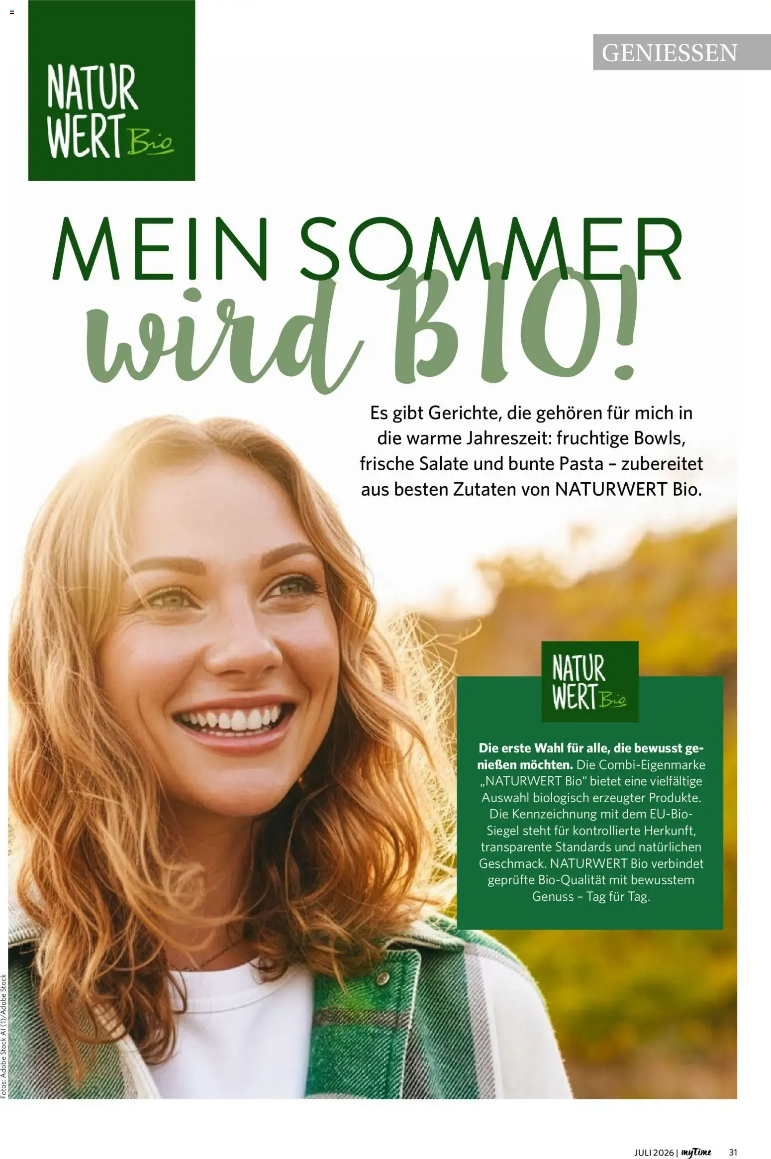 Combi myTime Juli 2026 (ab 01.07.2026) zum Blättern von 1. Juli bis 31. Juli 2026 - Prospekt seite 31