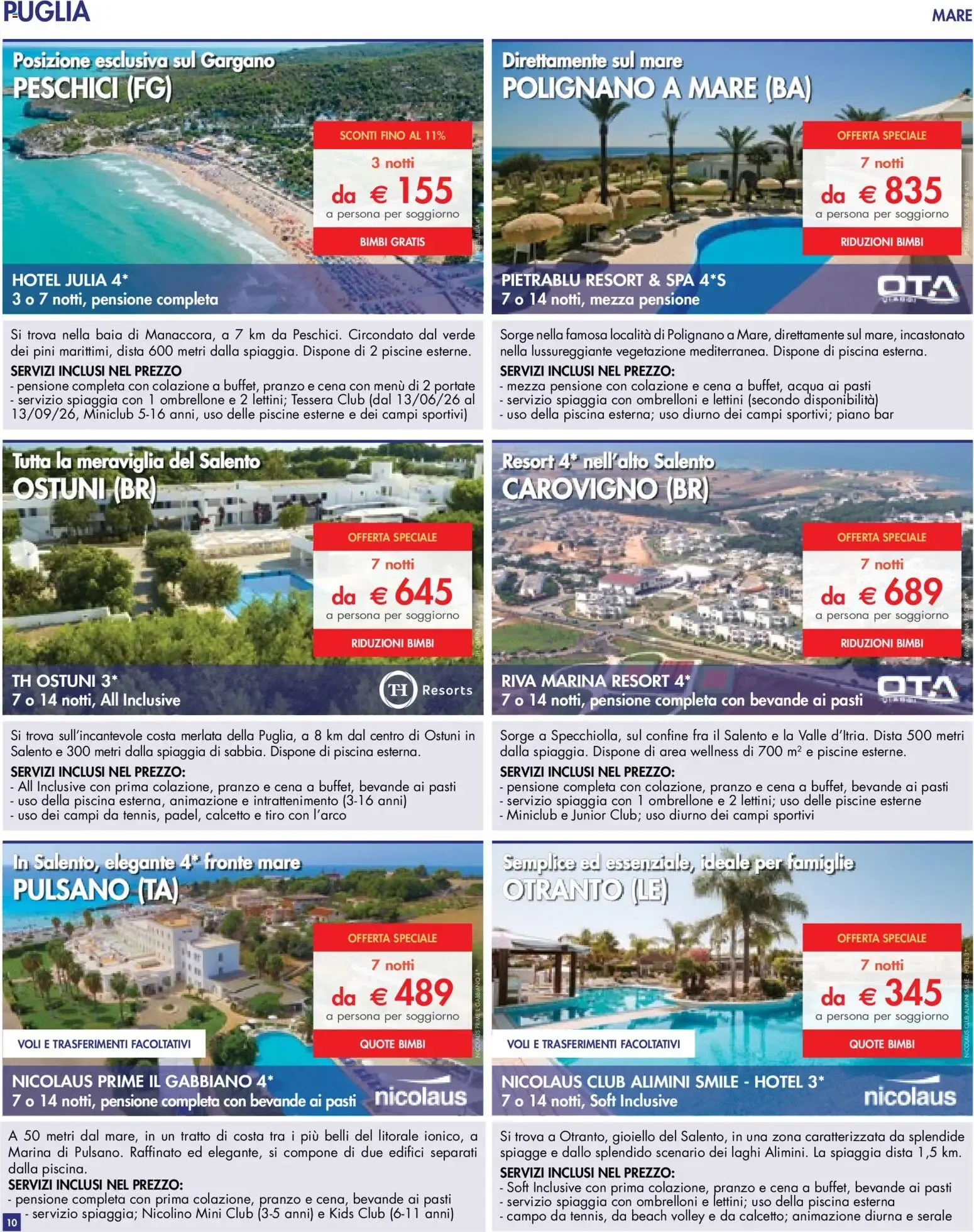 UN MARE DI OFFERTE: MARE, MONTAGNA, ENTROTERRA, TOUR, PACCHETTI VACANZA E CROCIERE da 10 aprile a 30 settembre di 2026 - Pagina del volantino 10